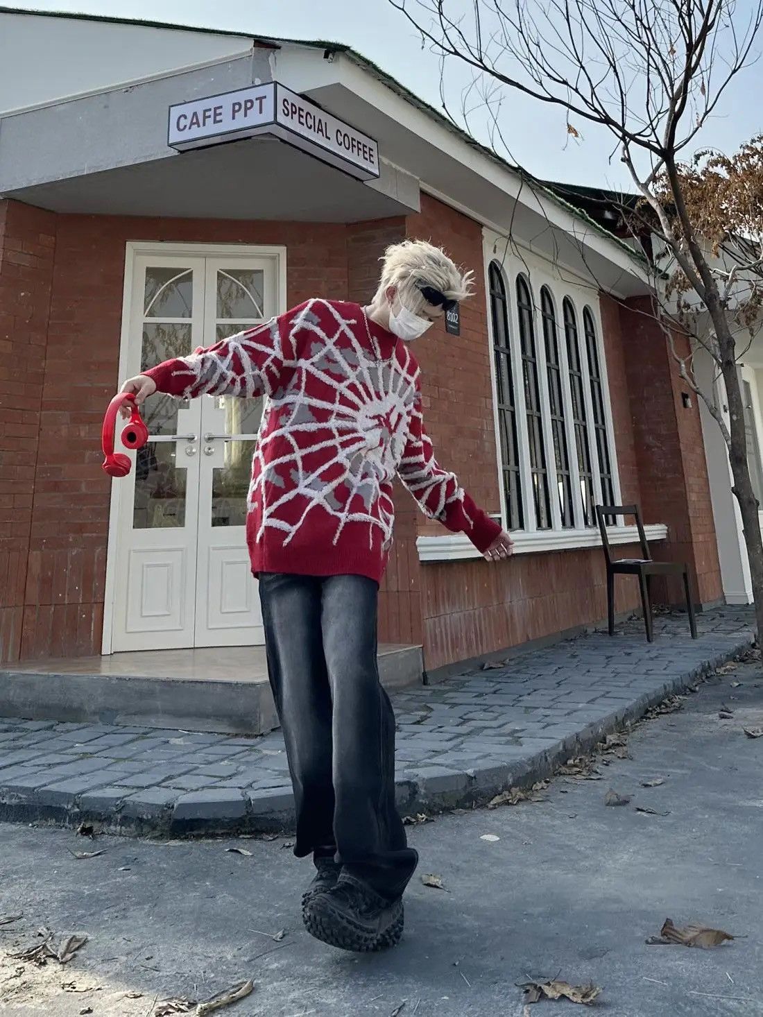 Other Spider Web Sweater Pullover y2k Size US M / EU 48-50 / 2 - 2 Thumbnail