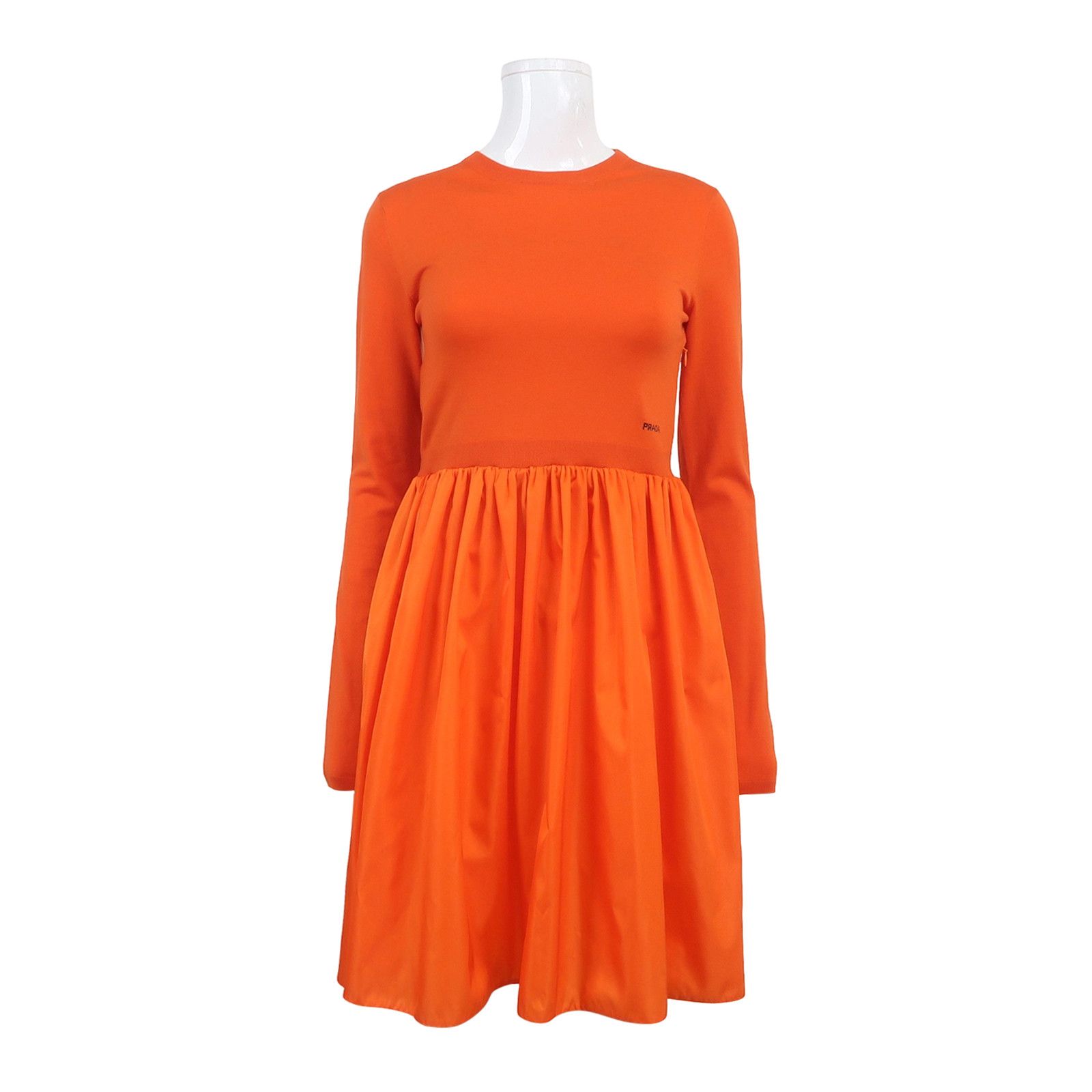 Prada Prada Re-Nylon Orange Midi Dress Size 42 Size M / US 6-8 / IT 42-44 - 1 Thumbnail