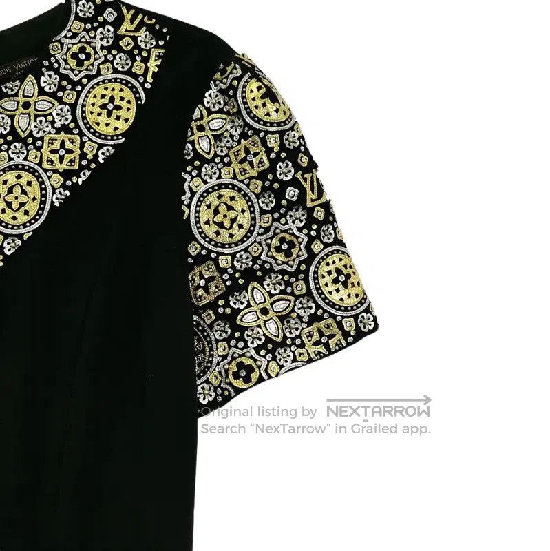 Louis Vuitton Louis Vuitton Black Cotton Short Sleeve Dress . Size XXS / US 00 / IT 34 - 3 Thumbnail