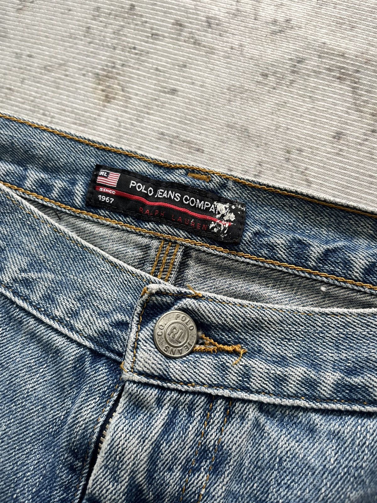 Ralph Lauren Vintage Ralph Lauren Carpenter Splatter Denim Size US 38 / EU 54 - 6 Thumbnail