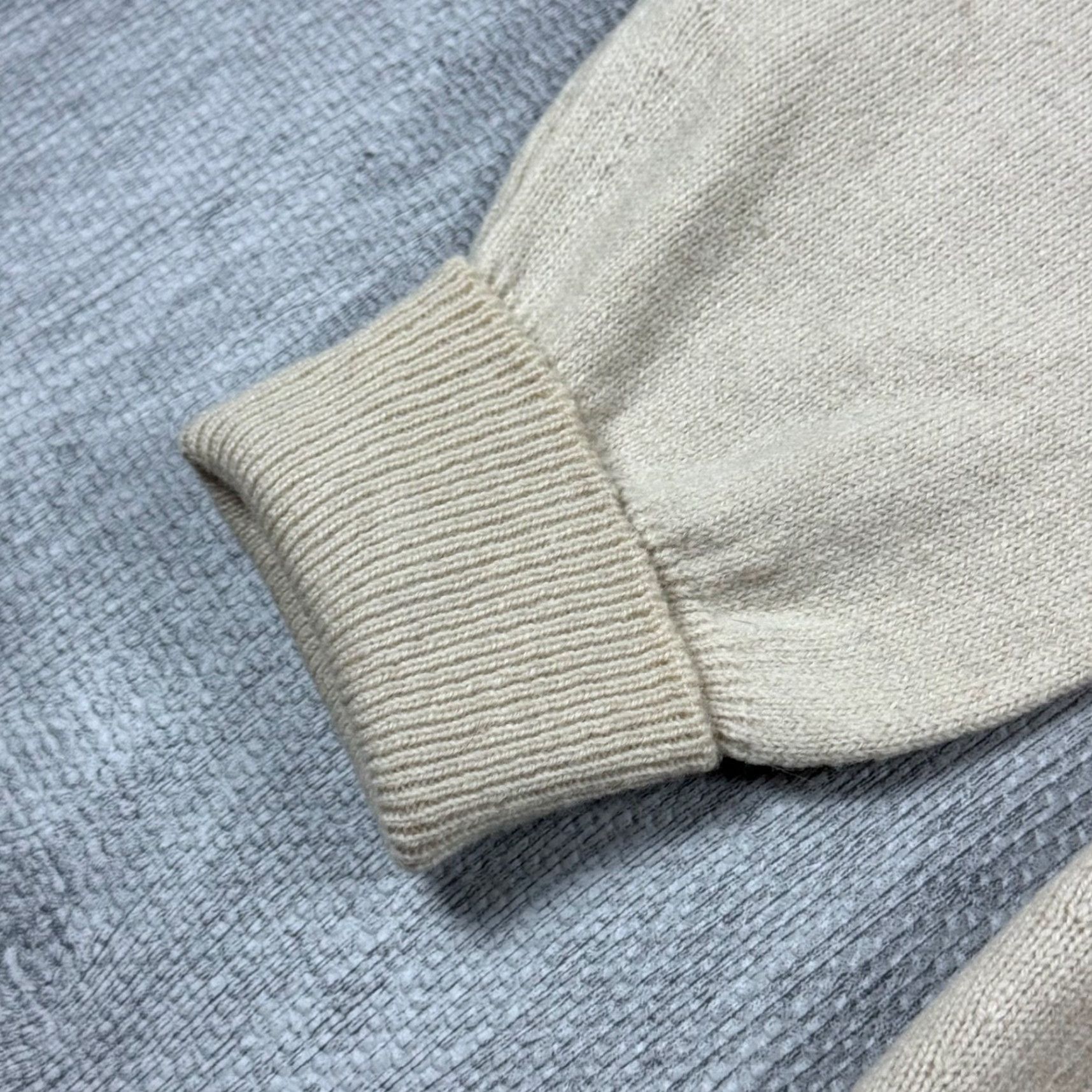 Vintage VINTAGE St. Michael Made in England 100% Lambswool V-Neck Sweater Men’s XL Beige Knit Classic 80s 90s Size US XL / EU 56 / 4 - 6 Thumbnail