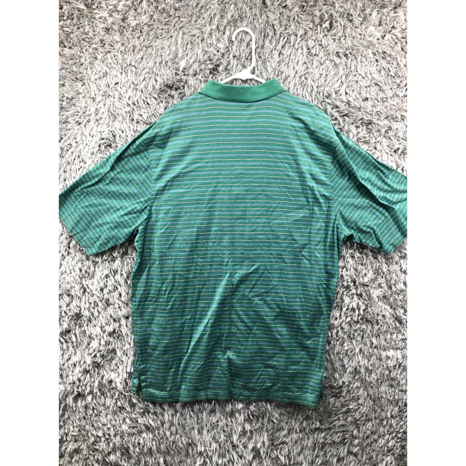 Vintage Fairway & Greene Green Striped Polo Shirt Mens XL Short Sleeve Casual Regular Fit Size US XL / EU 56 / 4 - 7 Thumbnail