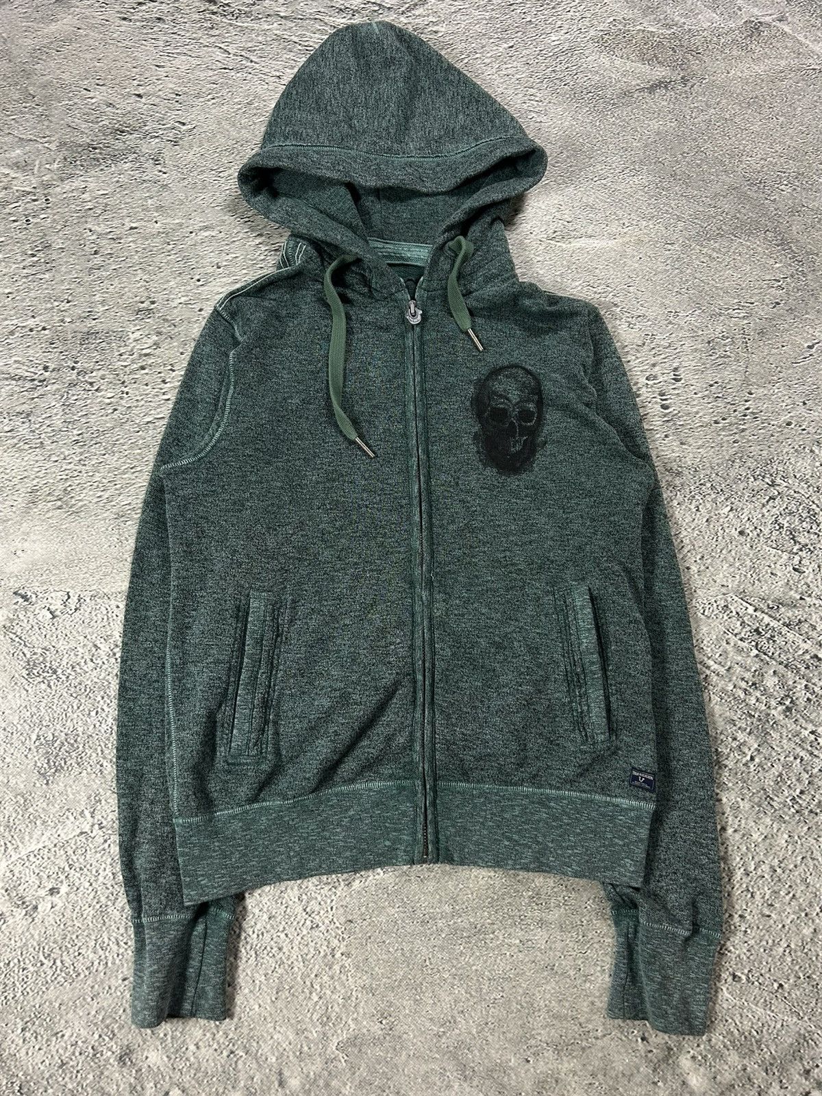 True Religion True Religion zip hoodie vintage Skull Green studded Size US XL / EU 56 / 4 - 1 Thumbnail