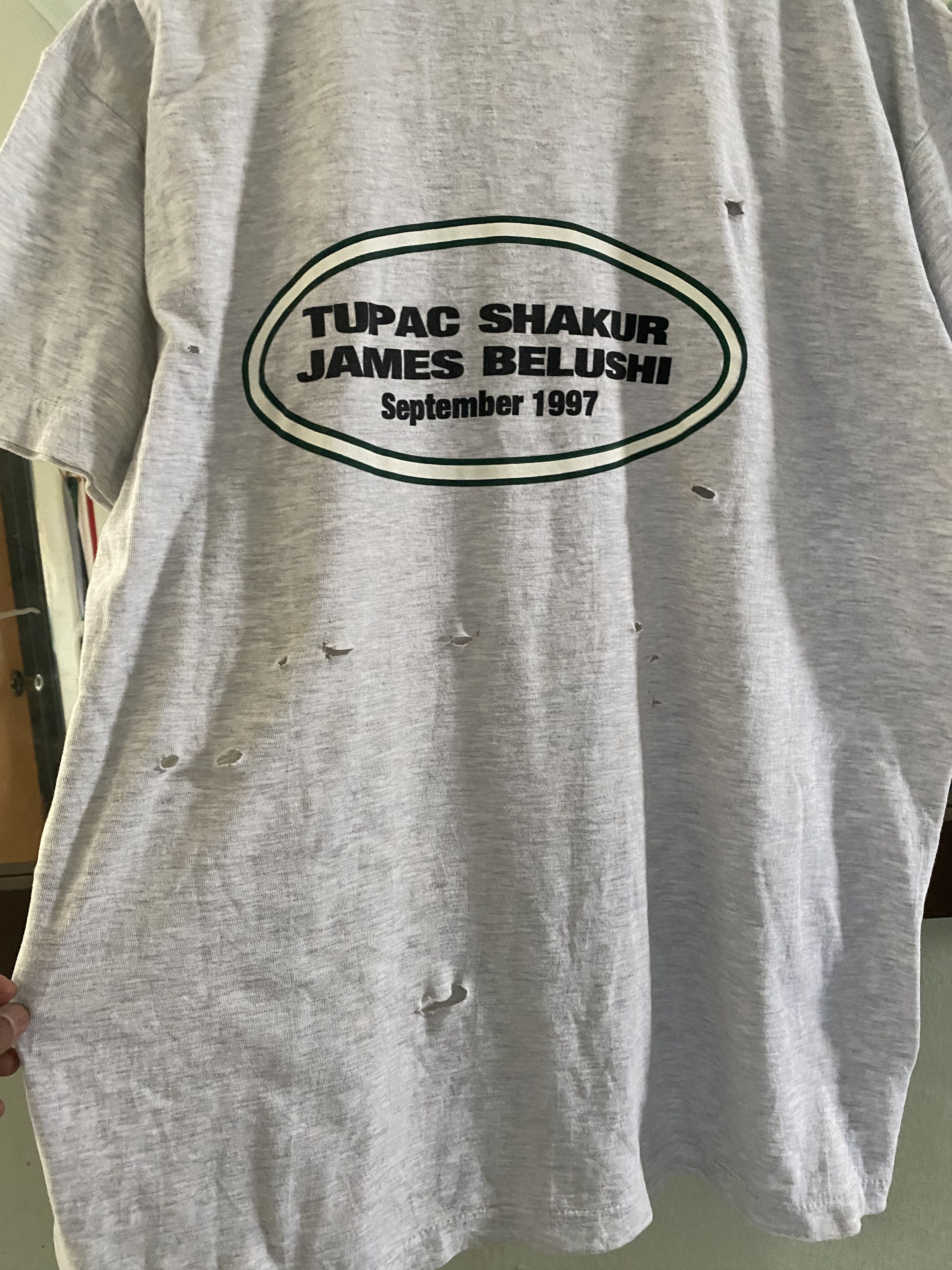 Band Tees Distressed 90s Tupac x Geng Related Movie Promo Hip Hop Size US XL / EU 56 / 4 - 3 Thumbnail
