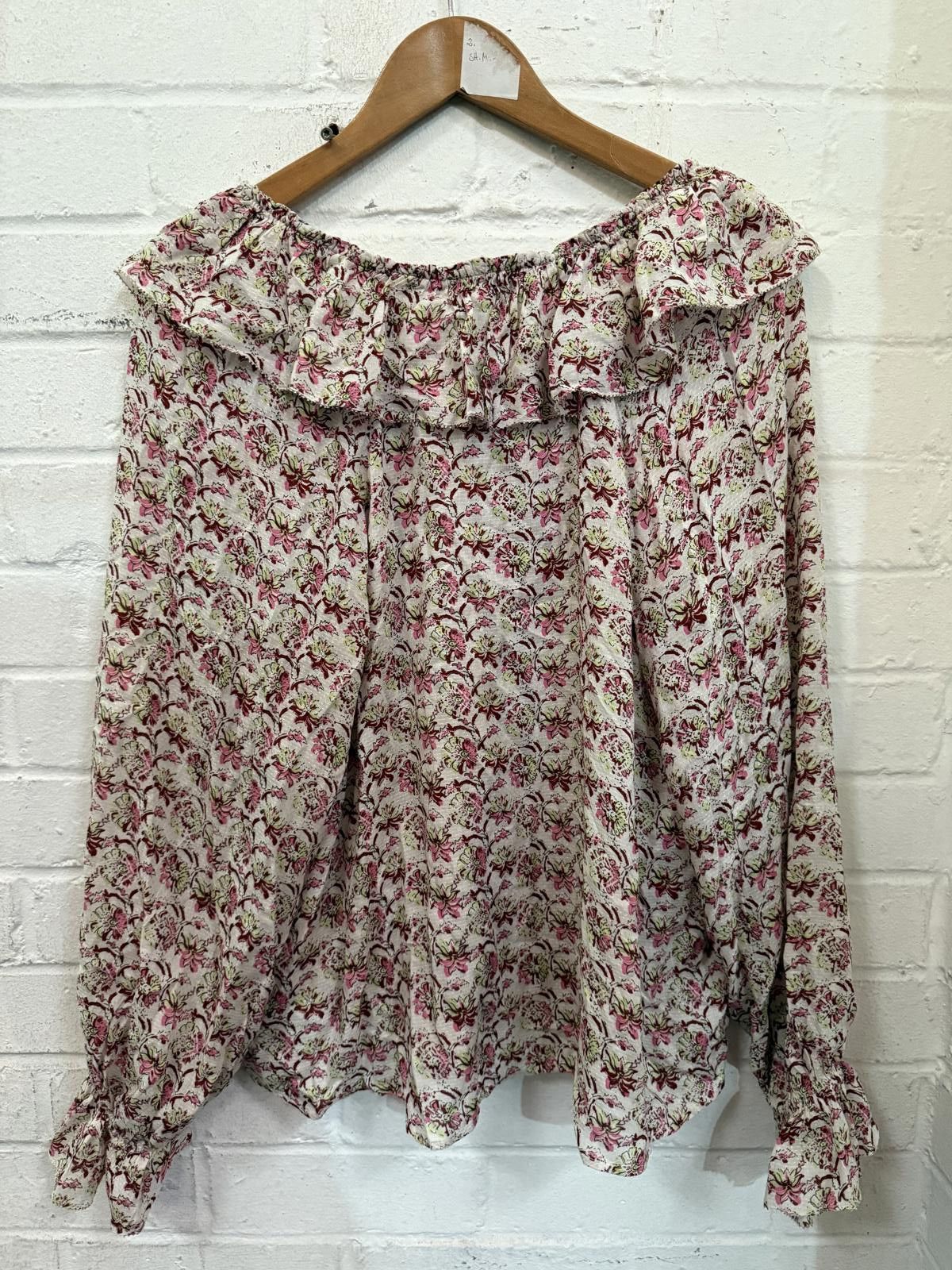M.E. Sport M&S Floral Long Sleeve Blouse Size 14 Regular Size XL / US 12-14 / IT 48-50 - 4 Thumbnail