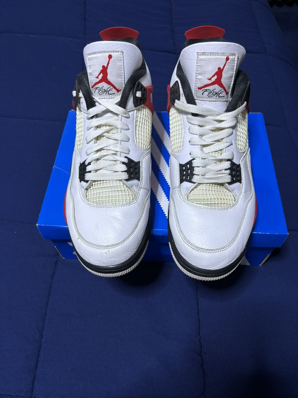 Jordan Brand Jordan 4 Retro Red Cement 2023 Size 11.5 Size US 11.5 / EU 44-45 - 2 Thumbnail