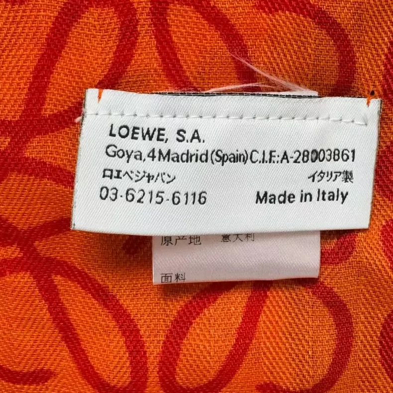 Loewe LOEWE size40*200cm Double-sided logo wool blend silk scarf Size ONE SIZE - 3 Thumbnail
