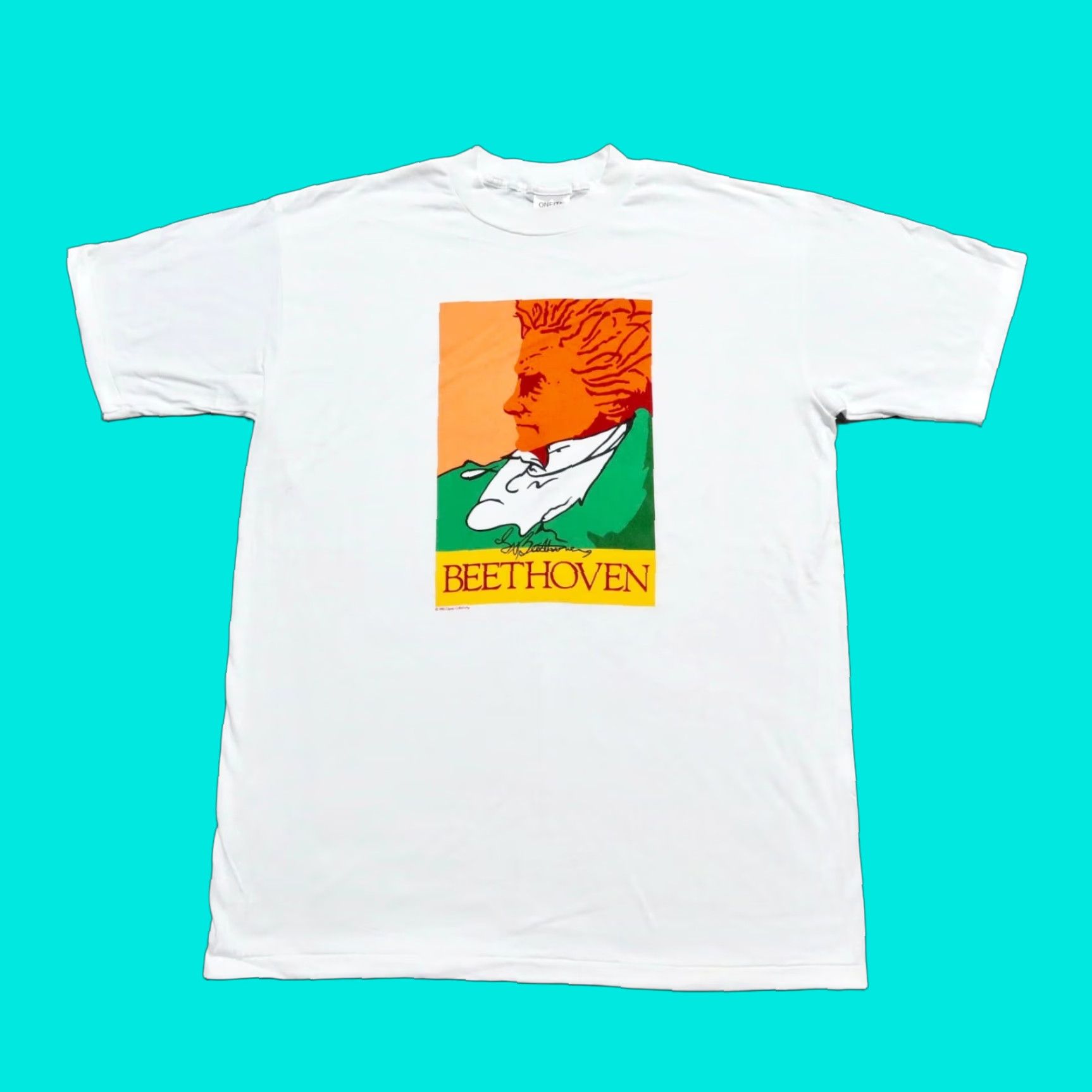 Vintage Vintage Oneita Beethoven Shirt XXL Men White 90s Size US XXL / EU 58 / 5 - 1 Thumbnail