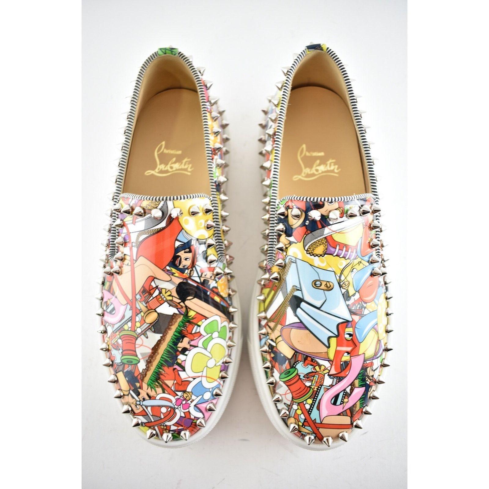 Christian Louboutin Super Pik Boat Flat Patent Loubi Low Top Slip On Sneaker 36 Size US 6 / IT 36 - 5 Thumbnail