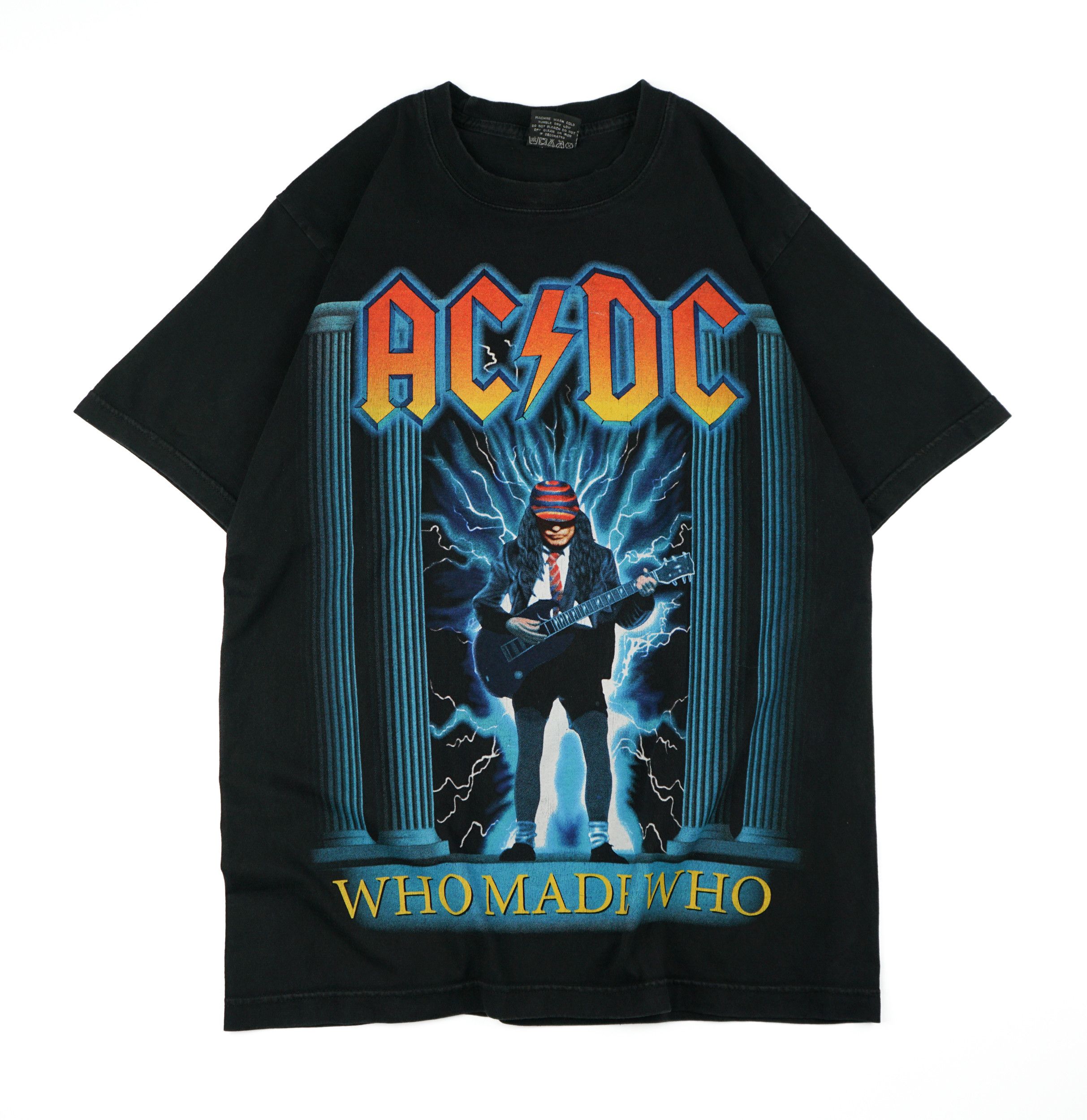 Band Tees × Vintage Vintage 1990s ACDC Who Made Who T-Shirt Size US M / EU 48-50 / 2 - 1 Thumbnail