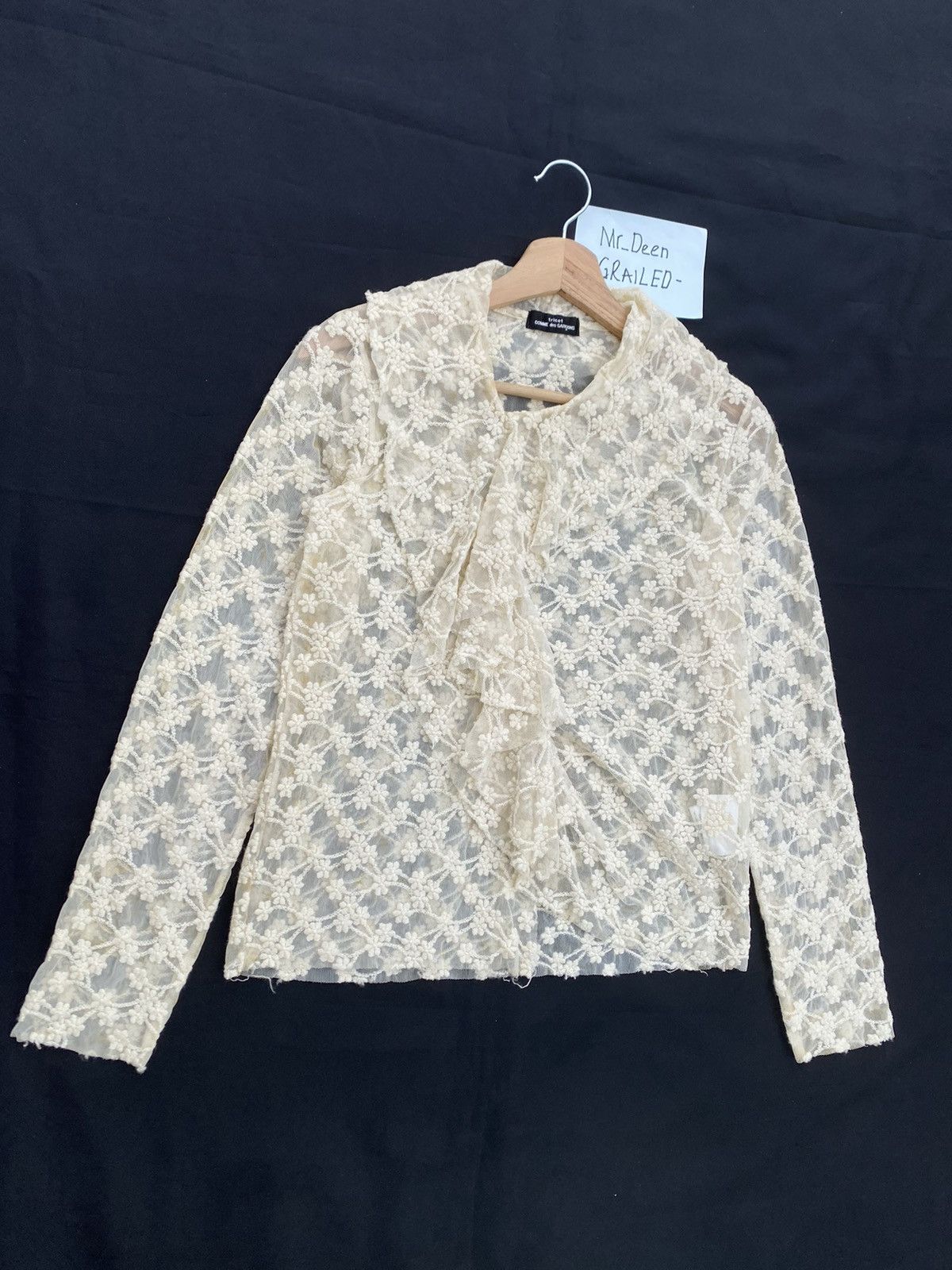 Comme des Garcons Rare Vintage AD1997 Comme Des Garcons CDG tricot Lace Tops Size XS / US 0-2 / IT 36-38 - 3 Thumbnail