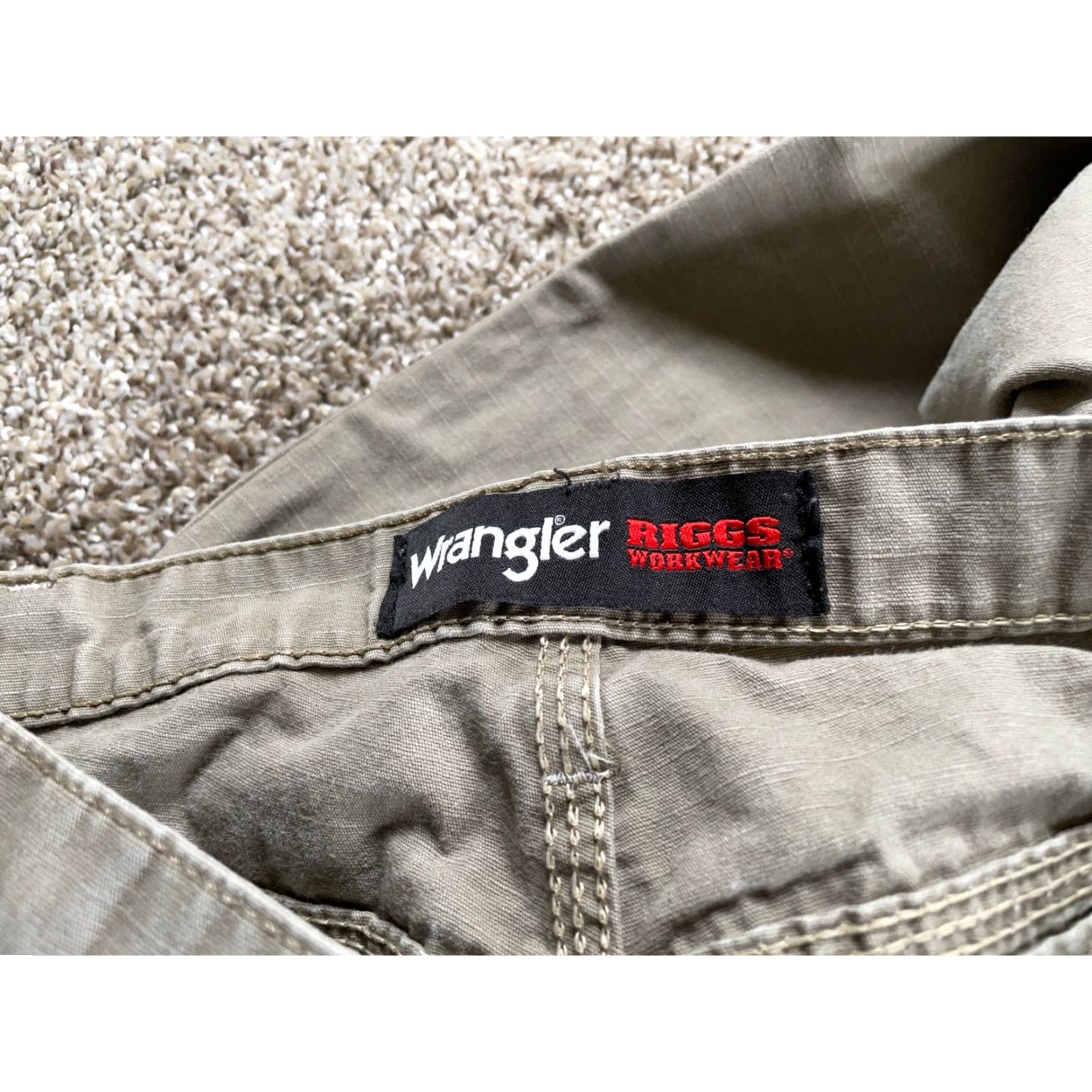 Wrangler WRANGLER RIGGS Workwear Carpenter Pants Men's 36 x 28 Beige Ripstop Cotton Casual Outdoor Retro Size US 36 / EU 52 - 3 Thumbnail