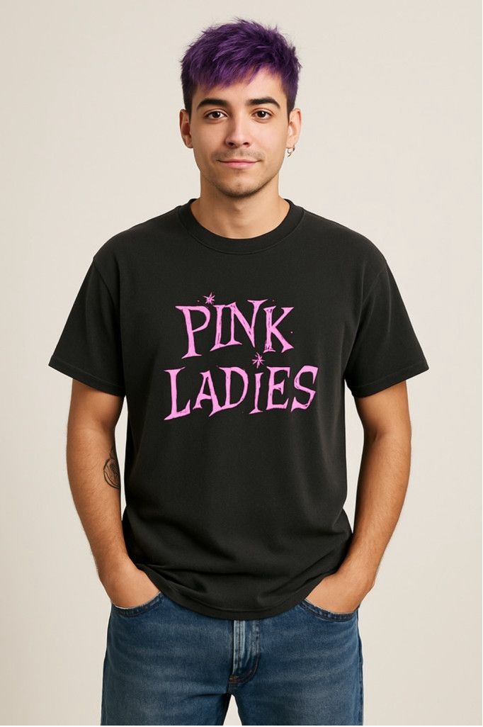 Other Retro “Pink Ladies” Graphic Tee – Black Unisex T-Shirt L Size US L / EU 52-54 / 3 - 1 Thumbnail