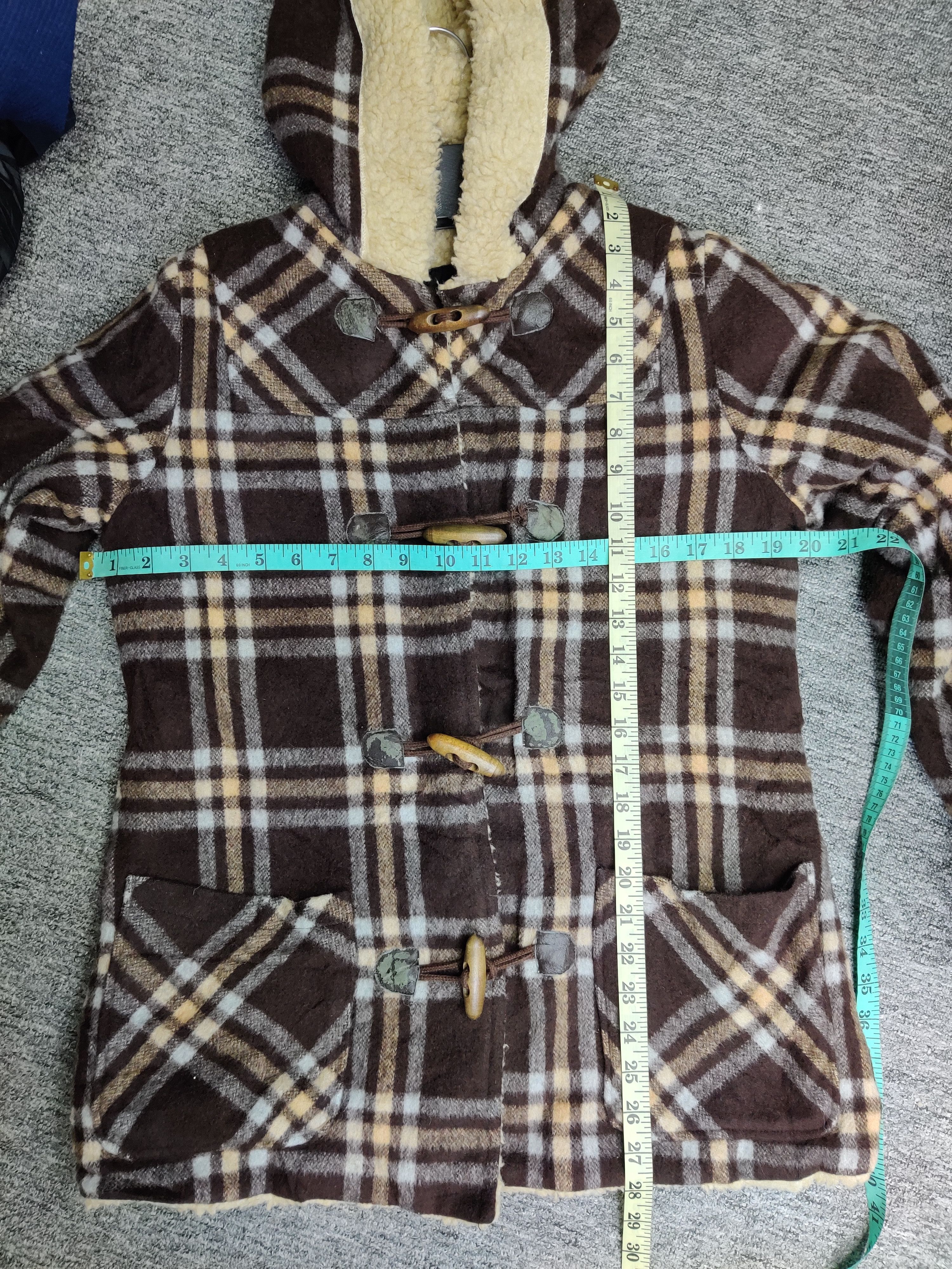 Super Lovers Vintage Super Lovers Plaid Sherpa Lined Hooded Duffle Coat Size US M / EU 48-50 / 2 - 13 Thumbnail