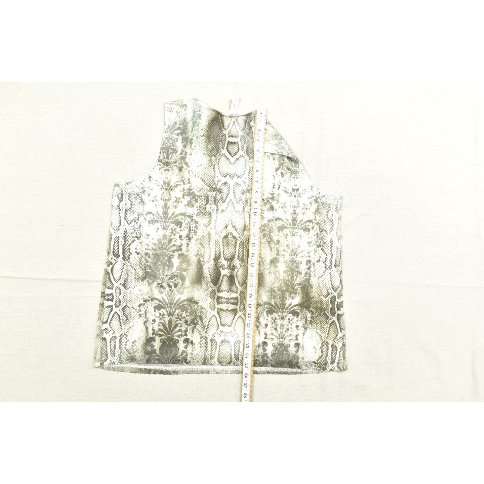 Vintage Chico's Women's Size 3 Snake Skin Damask Print Sequin Sleeveless Tank Top Blouse Size XS / US 0-2 / IT 36-38 - 5 Thumbnail
