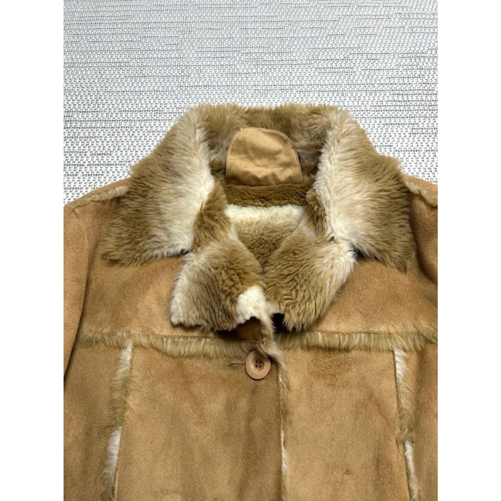 Bebe VINTAGE Bebe Fur Lined Afghan Coat Womens Small Brown Lined Notch Lapel Coat Size S / US 4 / IT 40 - 3 Thumbnail