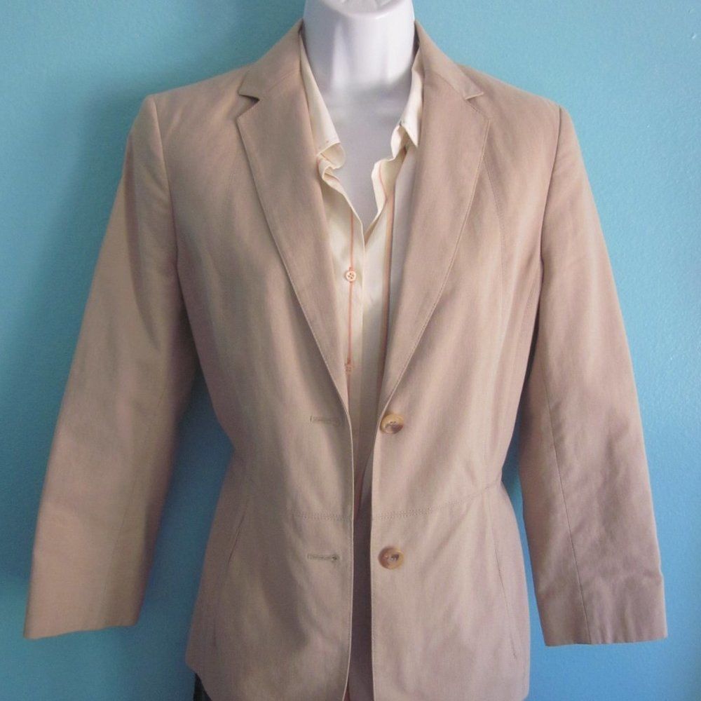 Jaeger Jaeger Summer Cotton Blazer Size 6 Size S / US 4 / IT 40 - 5 Thumbnail