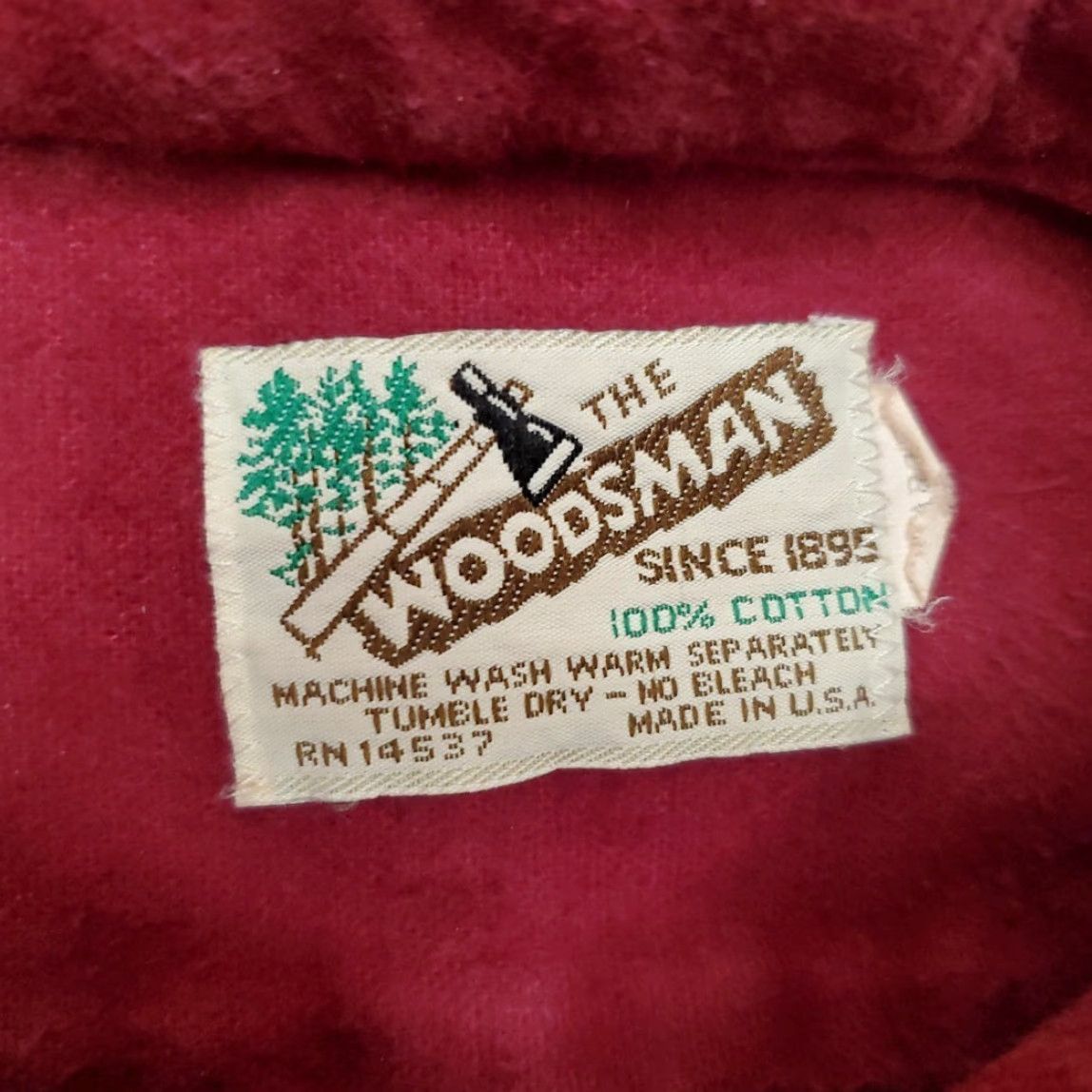 Vintage VINTAGE Woodsman Shirt Men XL Maroon Chamois Long Sleeve Flannel Made in USA Size US XL / EU 56 / 4 - 4 Thumbnail