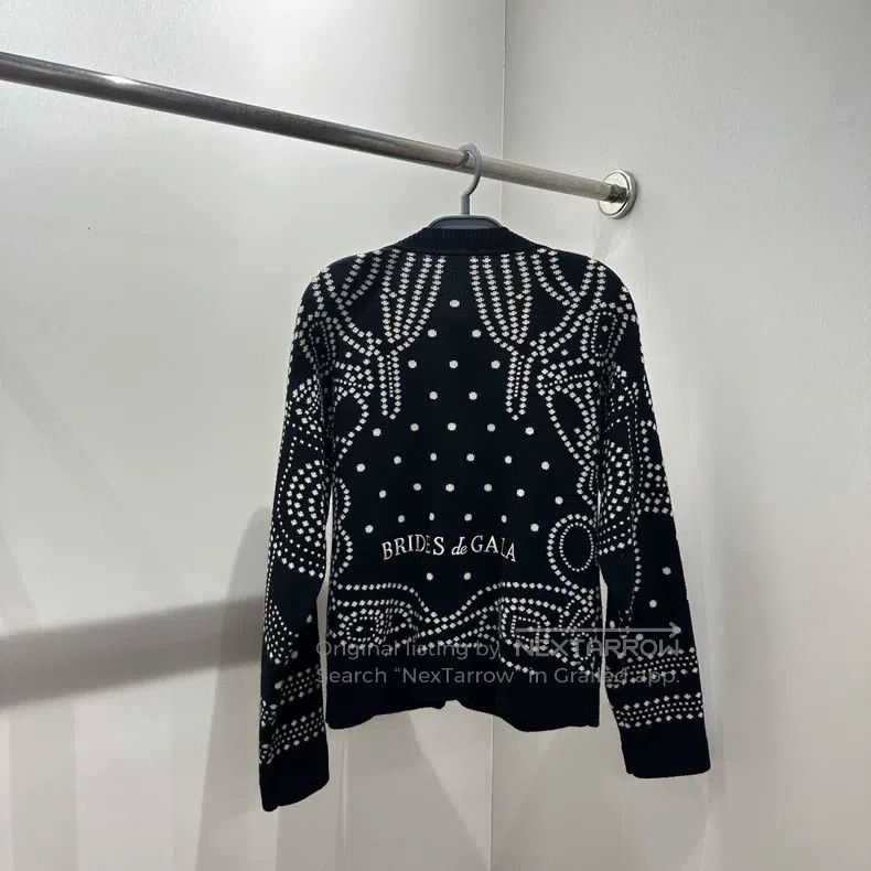 Hermes Hermes Polka Dot Letter Knit Cashmere Cardigan Size XS / US 0-2 / IT 36-38 - 2 Thumbnail