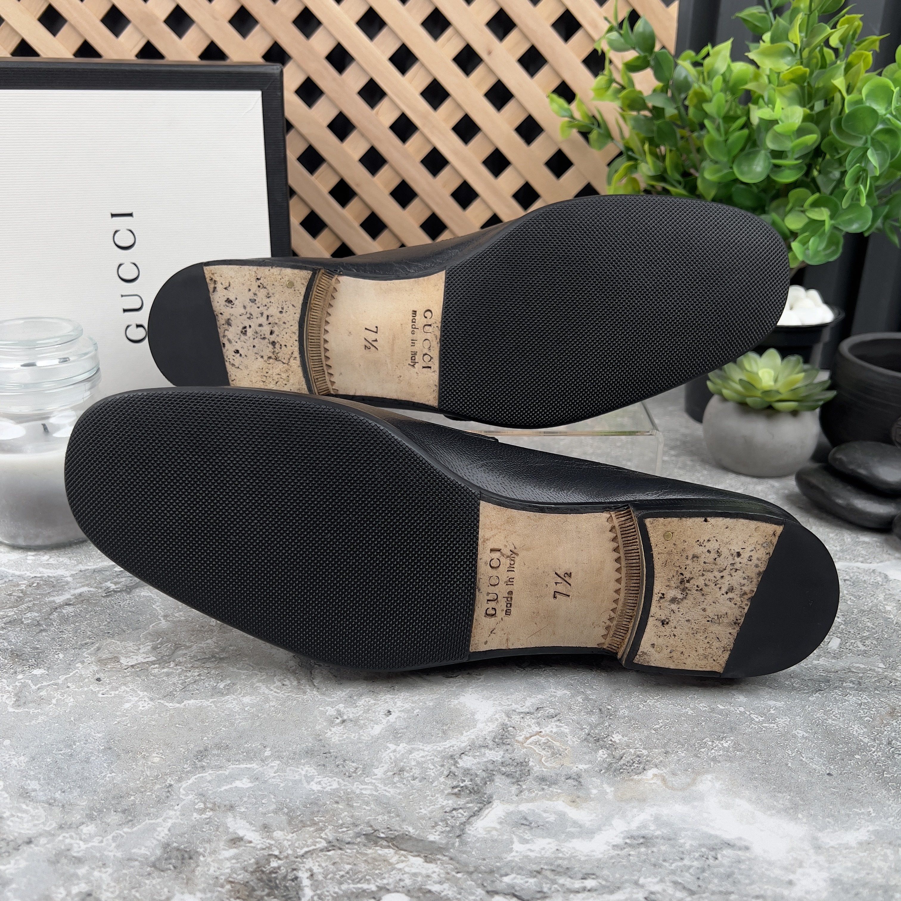 Gucci Donnie Web Double GG Loafers Heels Black Leather Size US 8 / EU 41 - 9 Thumbnail