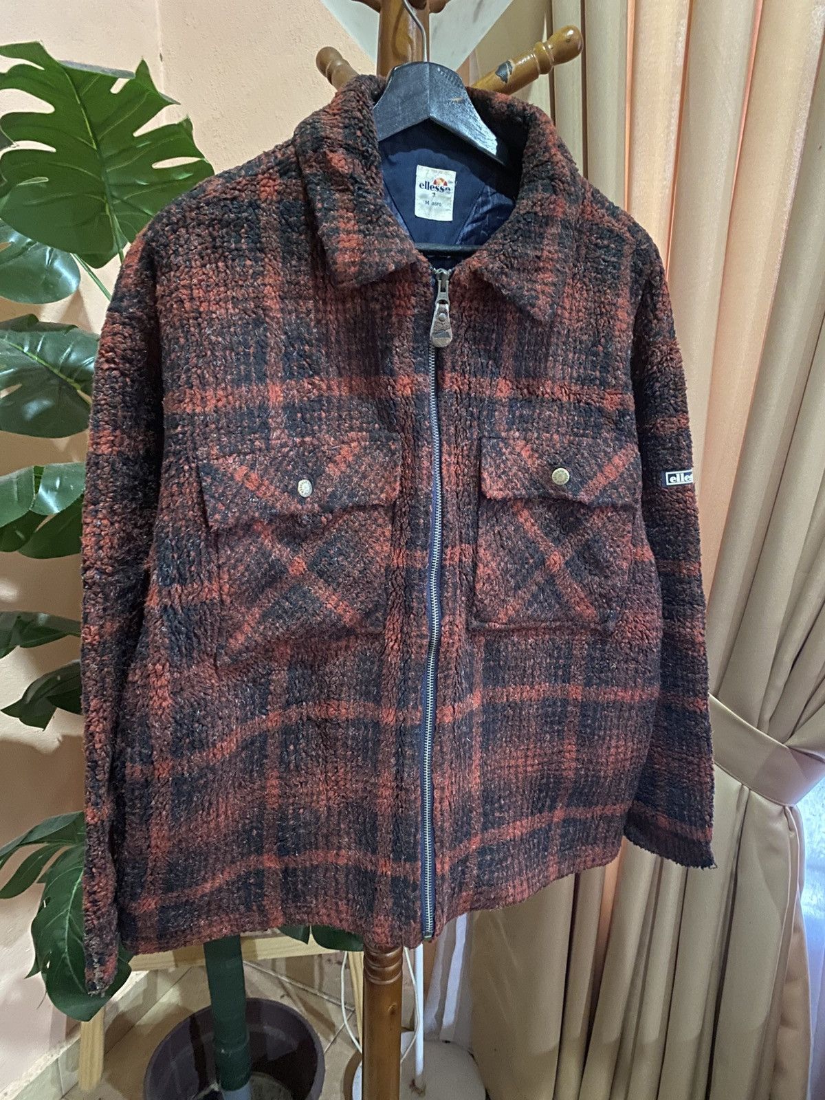 Ellesse VINTAGE ELLESSE RED PLAID FLEECE JACKET Size US M / EU 48-50 / 2 - 3 Thumbnail