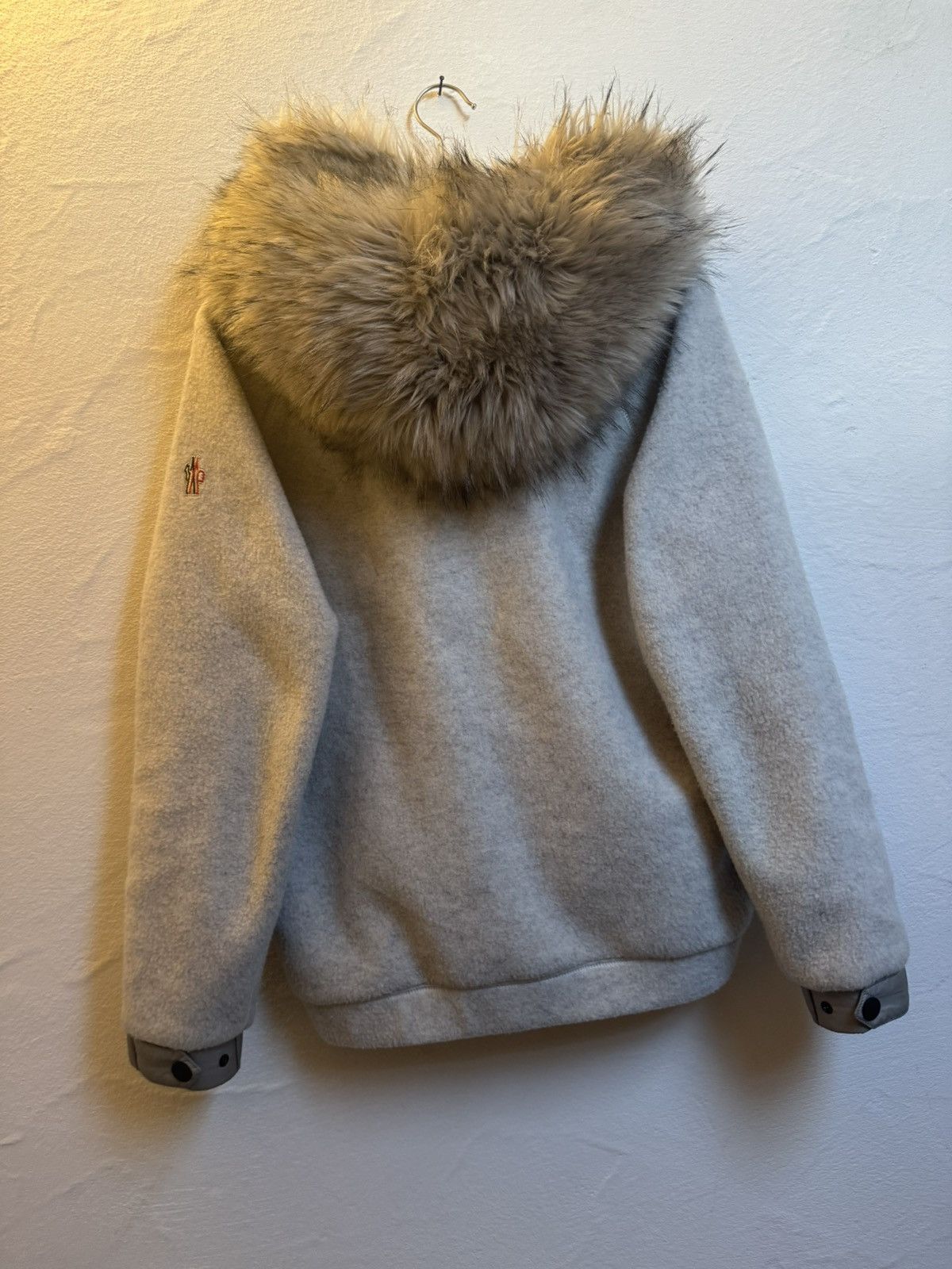 Moncler Grenoble Moncler Faux Fur Jacket With grey Wool Size US S / EU 44-46 / 1 - 2 Thumbnail