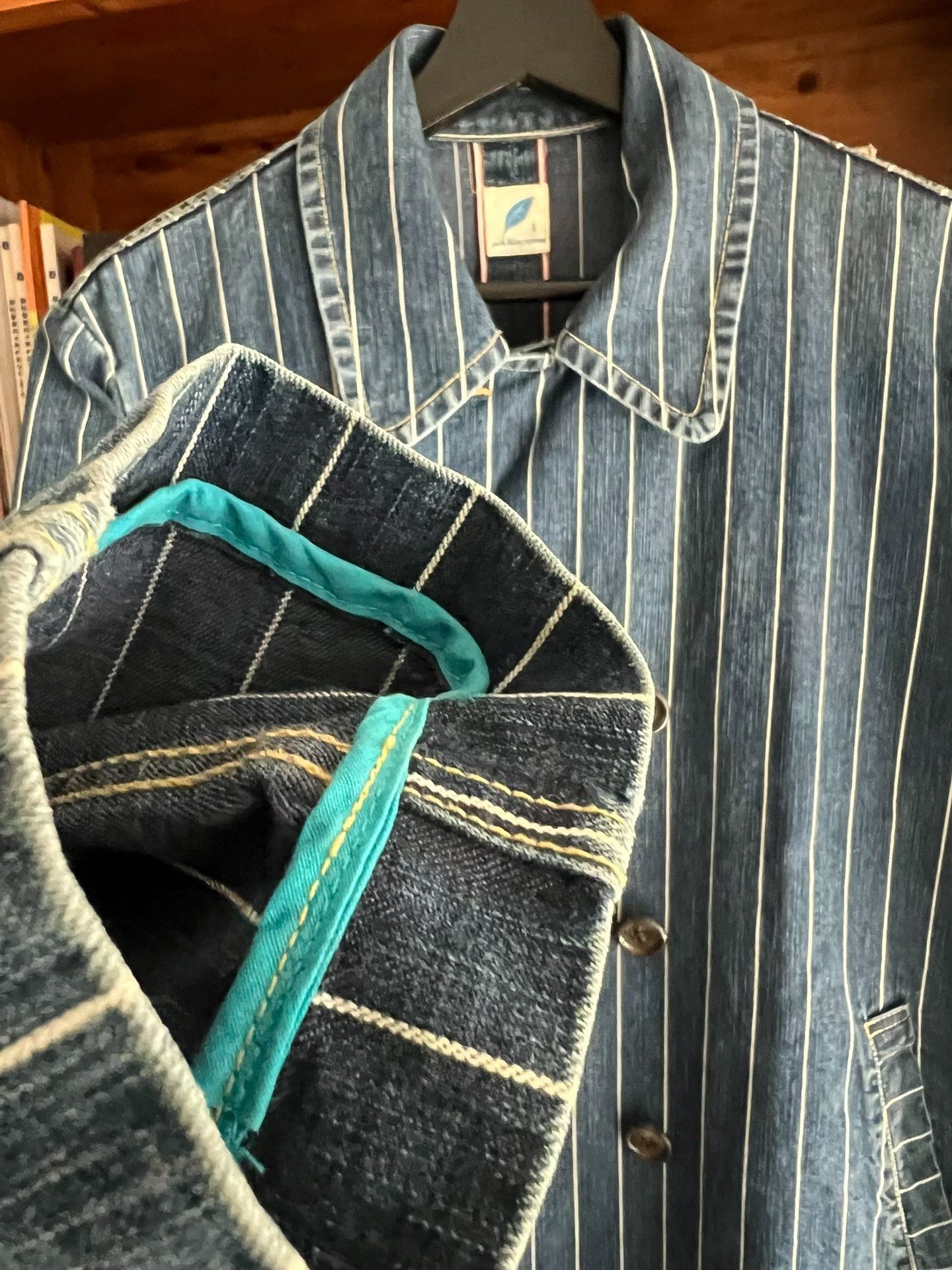 Oldblue Co. Pure Blue Japan Indigo Denim Double-Breasted Coat Size US L / EU 52-54 / 3 - 3 Thumbnail