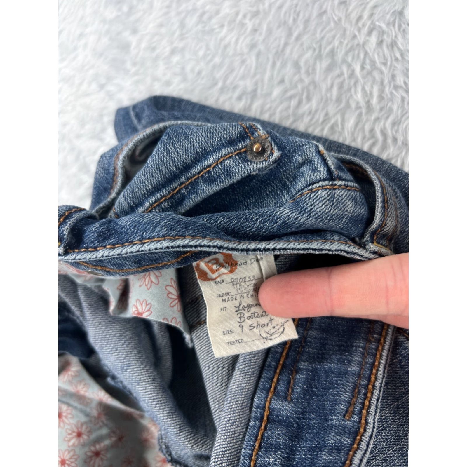Vintage Bullhead Bootcut Jeans Womens Size 9 Blue Denim Low Rise Stretch 29x28 Distressed Size 30" / US 8 / IT 44 - 7 Thumbnail