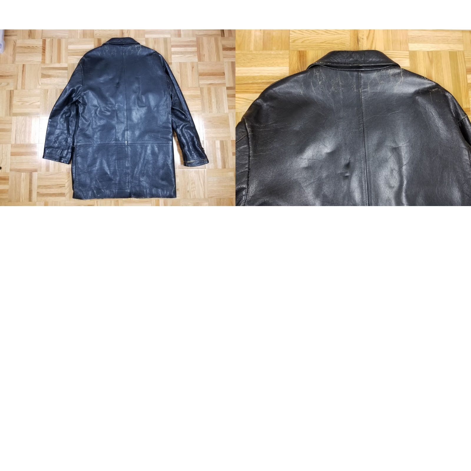 Dolce & Gabbana DOLCE & GABANA DISTRESSED BLACK LEATHER BLAZER JACKET SZ 48 MADE IN ITALY Mens Blazer Leather 48 Black 90s Decade Size 48R - 9 Thumbnail