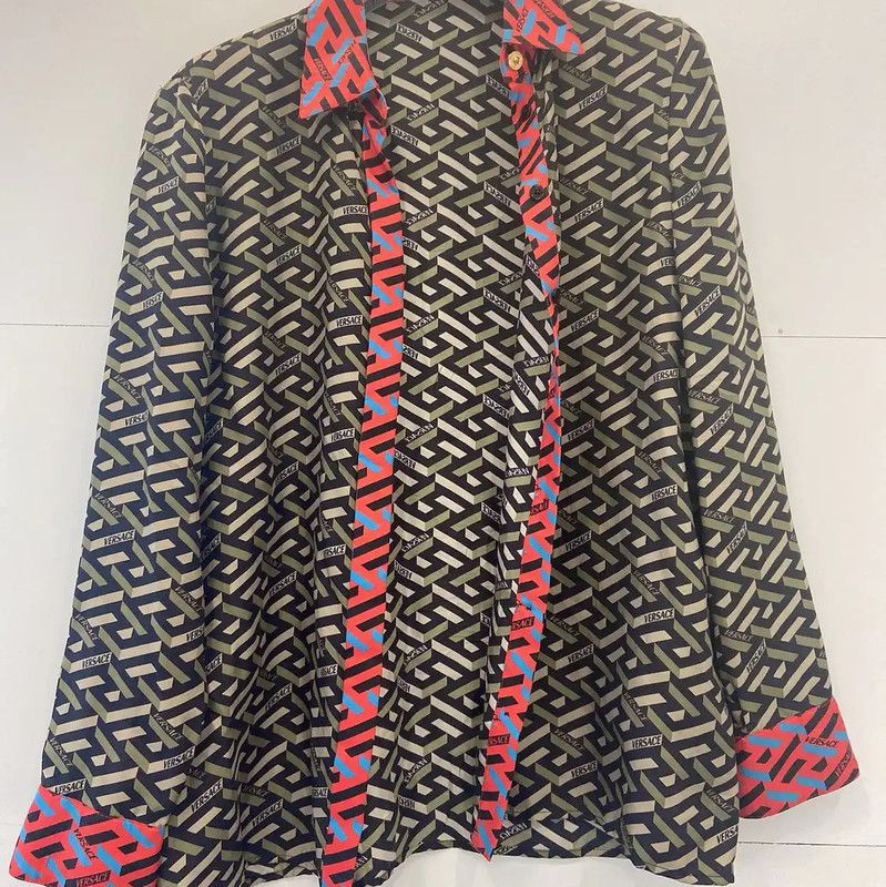 Versace Versace Multicolor Silk Shirt for Women 0089 Size M / US 6-8 / IT 42-44 - 1 Thumbnail