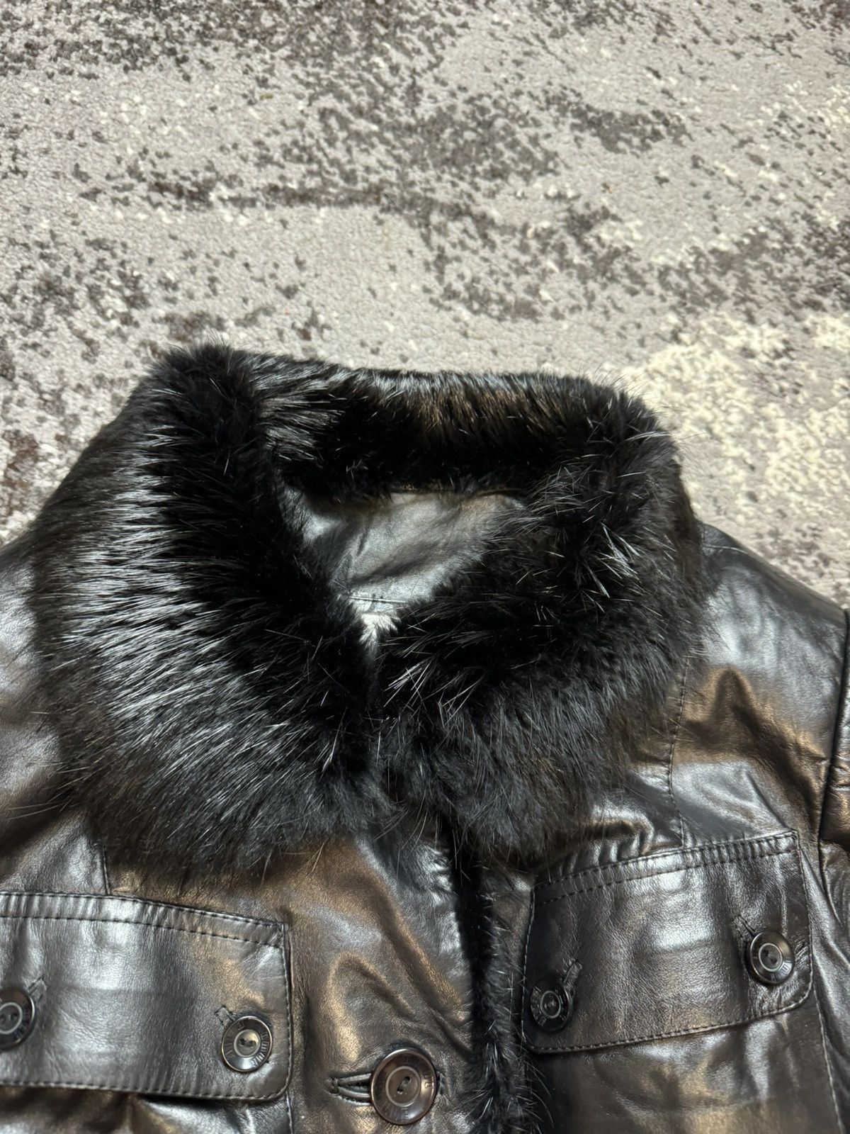 If Six Was Nine × Japanese Brand Y2K Genuine Leather Fur Collar Opium Owens Style Jacket Size US M / EU 48-50 / 2 - 4 Thumbnail
