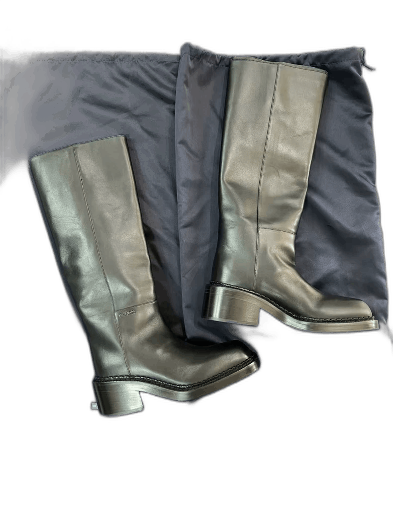 Prada Prada Leather Long Boots for Women Size 37 -2505 Size US 6.5 / IT 36.5 - 1 Thumbnail