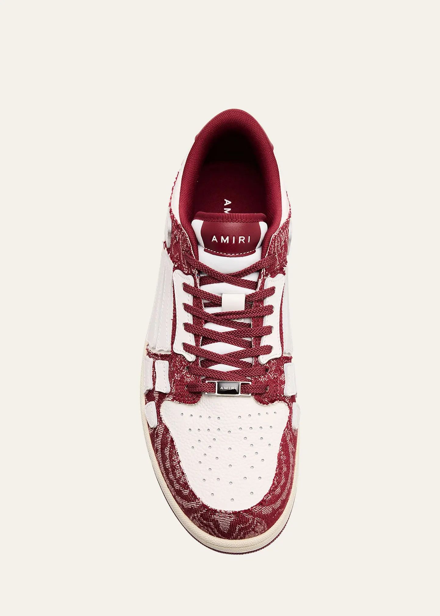 Amiri o1s1wg110426 Bandana Jacquard Skel Low-Top Sneaker Red/White Size US 14 / EU 47 - 5 Thumbnail