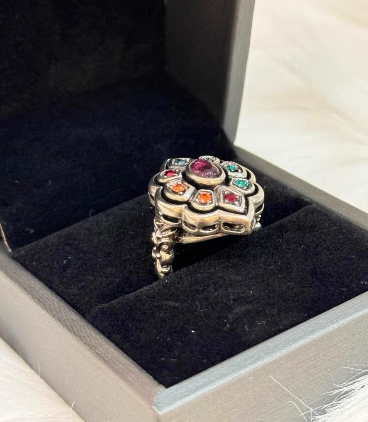Gucci Gucci Crystal-encrusted open ring -z2505 Size ONE SIZE - 3 Thumbnail
