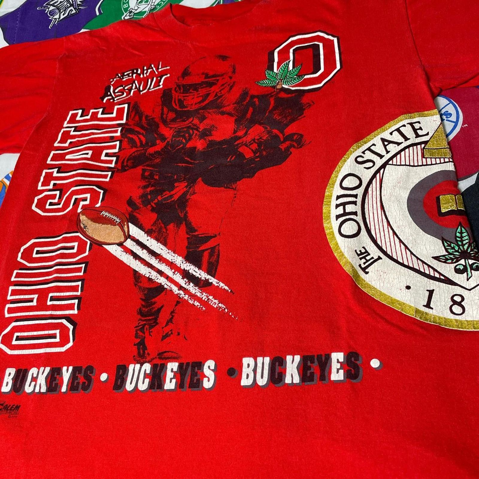Salem Sportswear × Vintage VTG 1991 NCAA Ohio State Buckeyes Mens Sz L Large T-Shirt Size US L / EU 52-54 / 3 - 3 Thumbnail