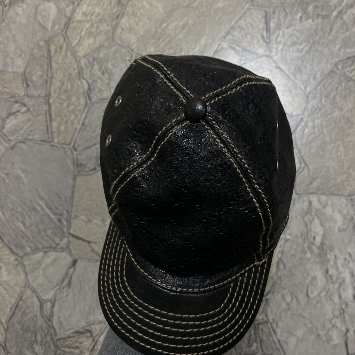 Gucci Gucci Cap Monogram Black Size M Size ONE SIZE - 4 Thumbnail