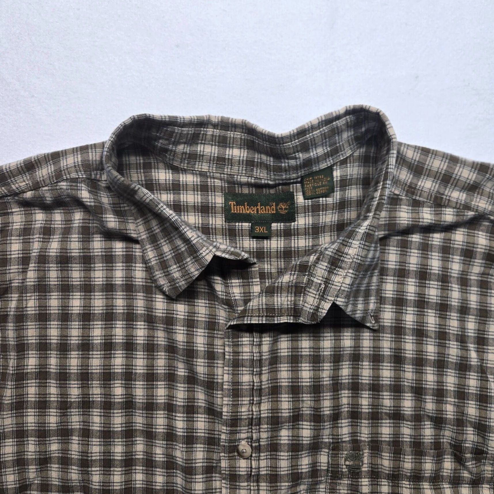 Timberland VINTAGE Timberland Plaid Flannel Shirt Men’s Long Sleeve 3XL Brown Cotton 90s Mens Size US XXL / EU 58 / 5 - 2 Thumbnail