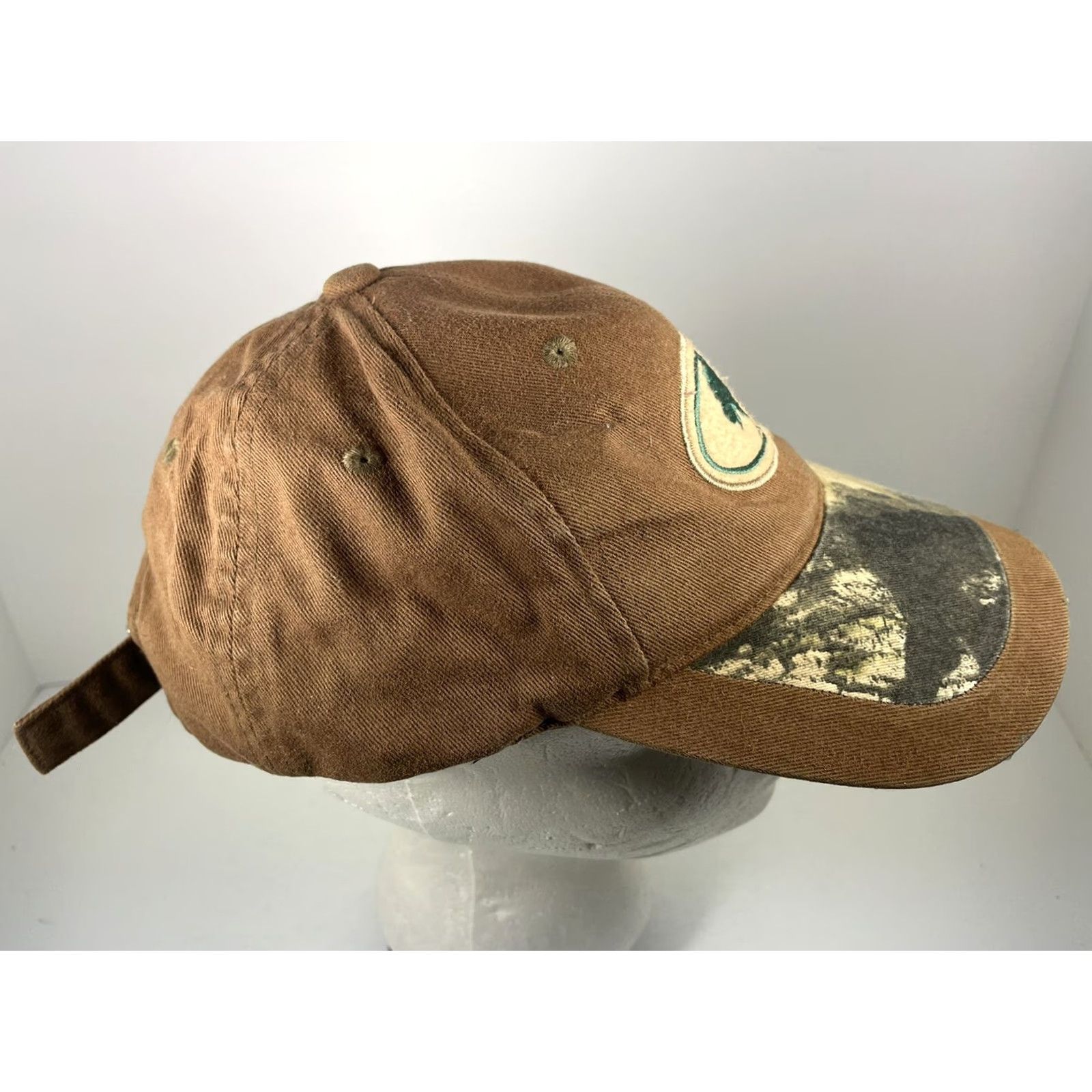 Vintage Mossy Oak Hat Cap Camouflage Brim Hat Hunting Camo Baseball Cap Adjustable Backstrap Free Shipping Mens Cap Size ONE SIZE - 2 Thumbnail