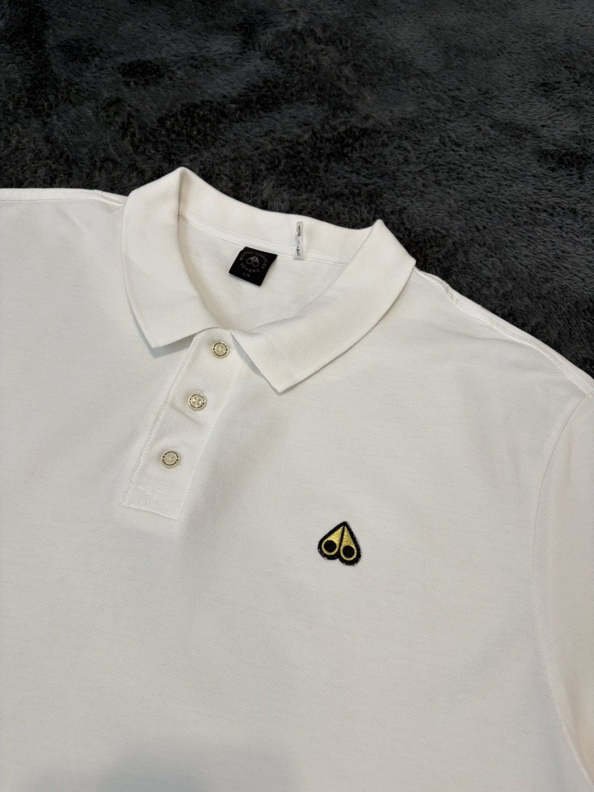 Moose Knuckles Moose Knuckles Basic White Polo Shirt Size US L / EU 52-54 / 3 - 2 Thumbnail