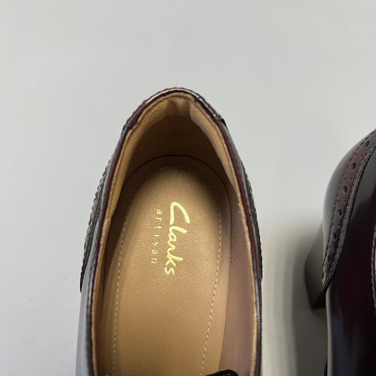 Clarks Clarks Artisan Burgundy Leather Wingtip Oxford Heels Size US 8 / IT 38 - 16 Thumbnail