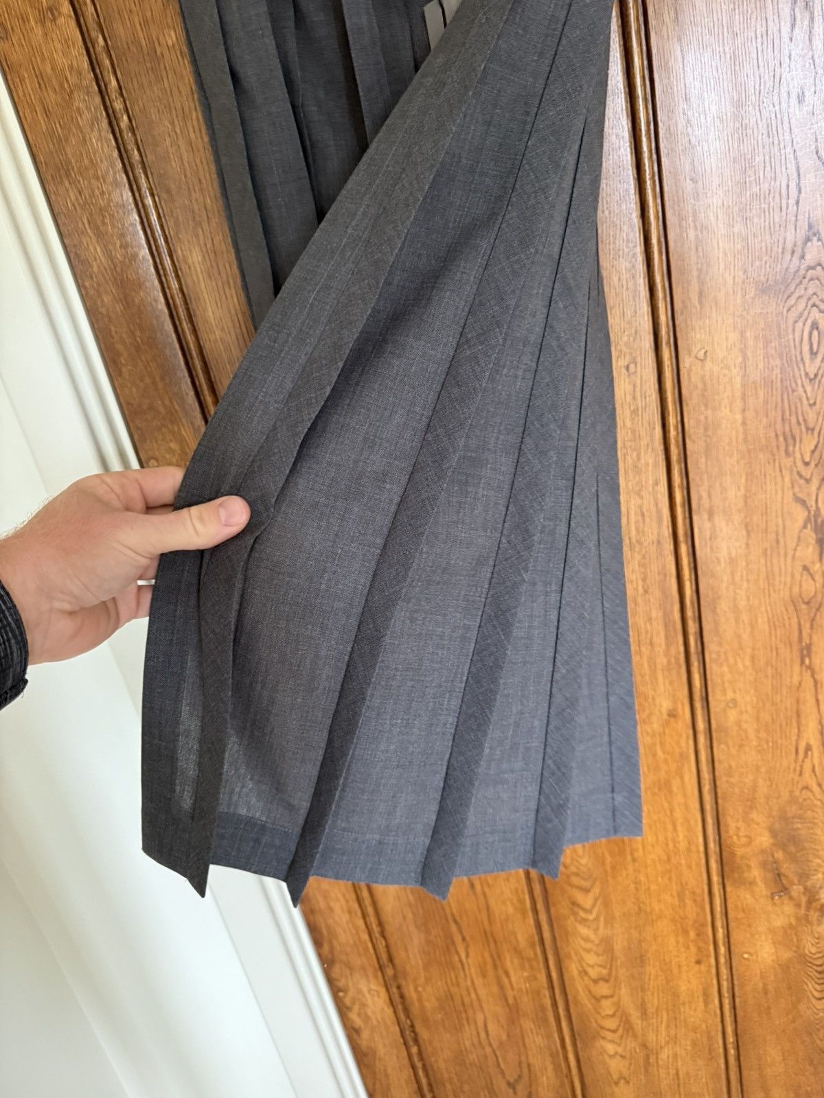 Dior $3.9k FW23 Dior buckle belt kilt skirt Kim Jones grey grail Size ONE SIZE - 15 Thumbnail