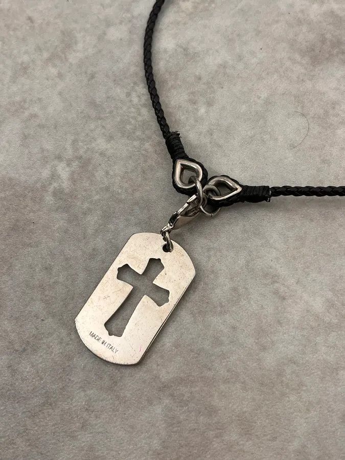 Dolce & Gabbana SS2003 Dolce & Gabbana Cross Dog Tag Necklace Size ONE SIZE - 5 Thumbnail