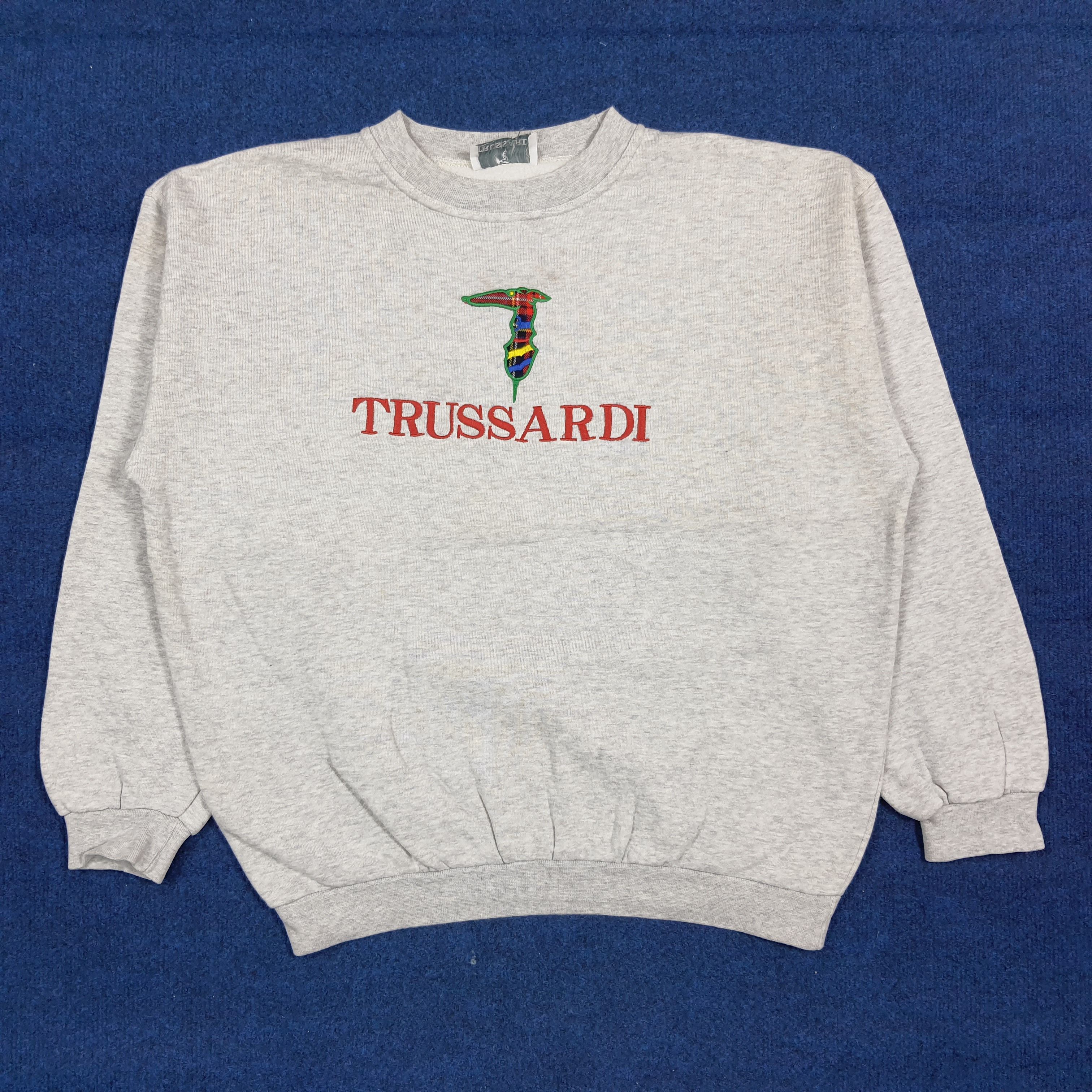 Trussardi Vintage Trussardi Sweatshirt Logo Tartan Embroidery C292N11 Size US M / EU 48-50 / 2 - 1 Thumbnail