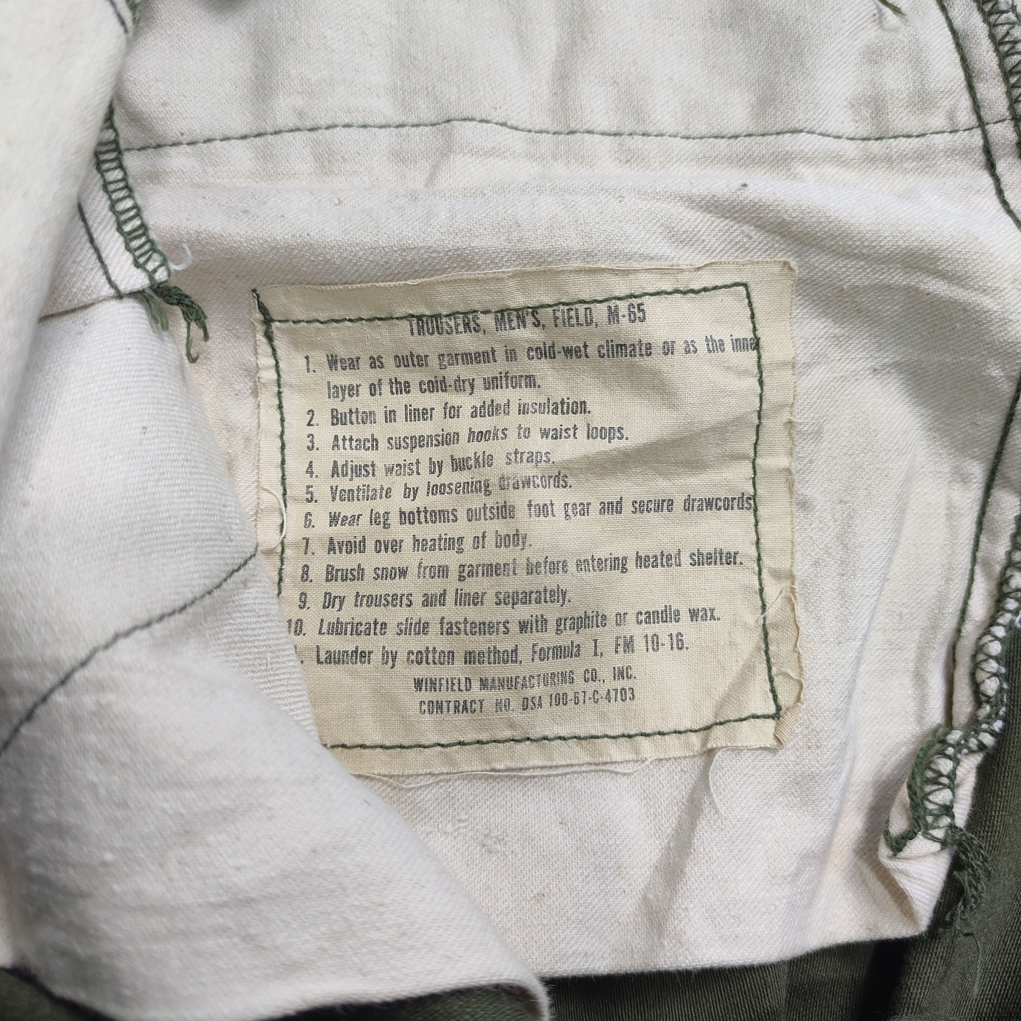 Buzz Rickson's Vintage M-65 Field Cargo Pants — Winfield MFG Size US 31 - 12 Thumbnail