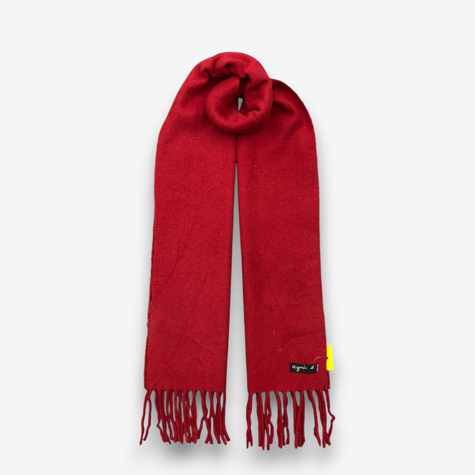 agnes b. Vintage Agnes B Scarf Muffler Fringe Wool Winter Scarves Size ONE SIZE - 1 Thumbnail