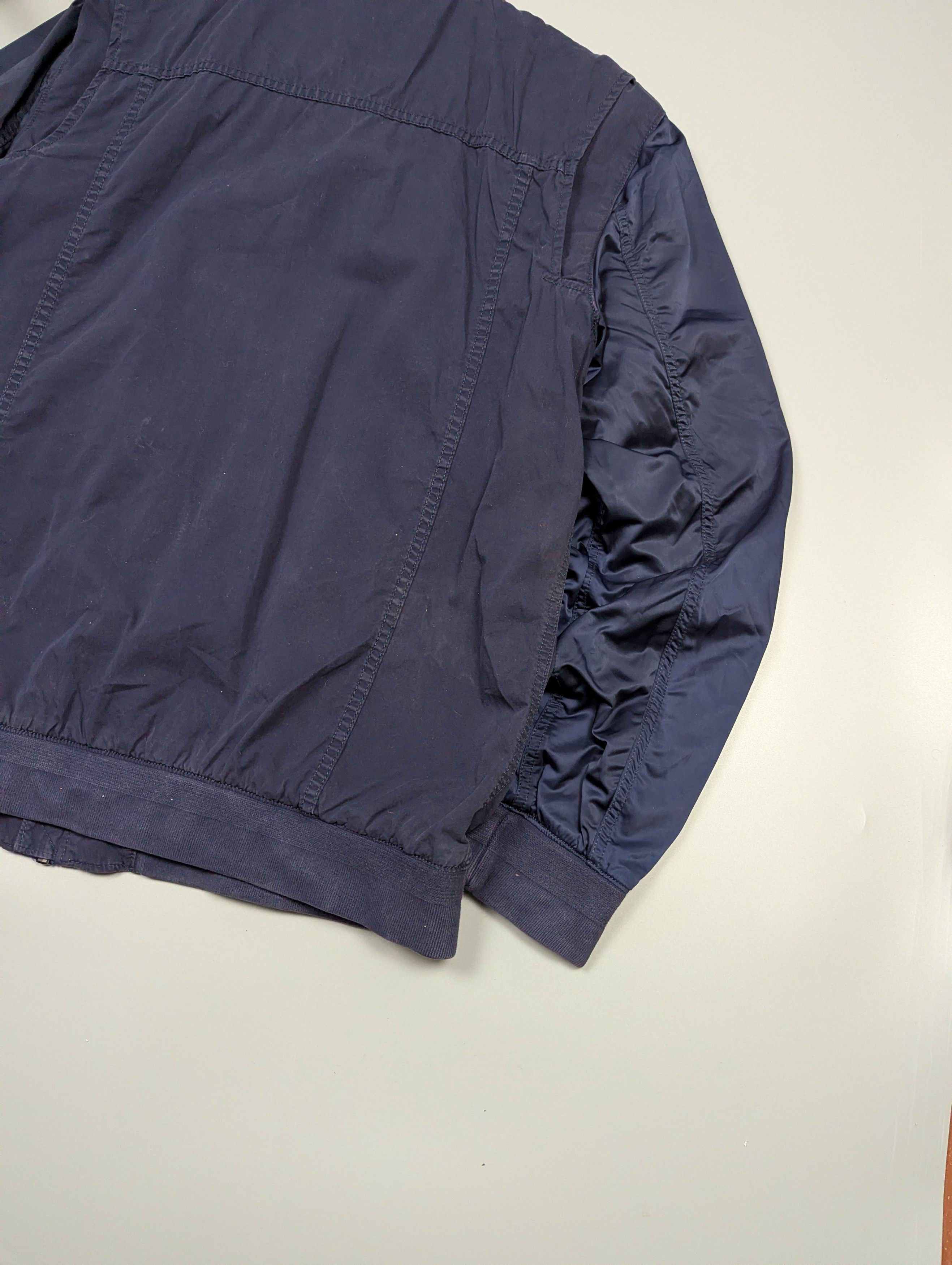 Wrangler Wrangler Vintage Style Navy Bomber Jacket Lightweight Cotton Size US XXL / EU 58 / 5 - 15 Thumbnail
