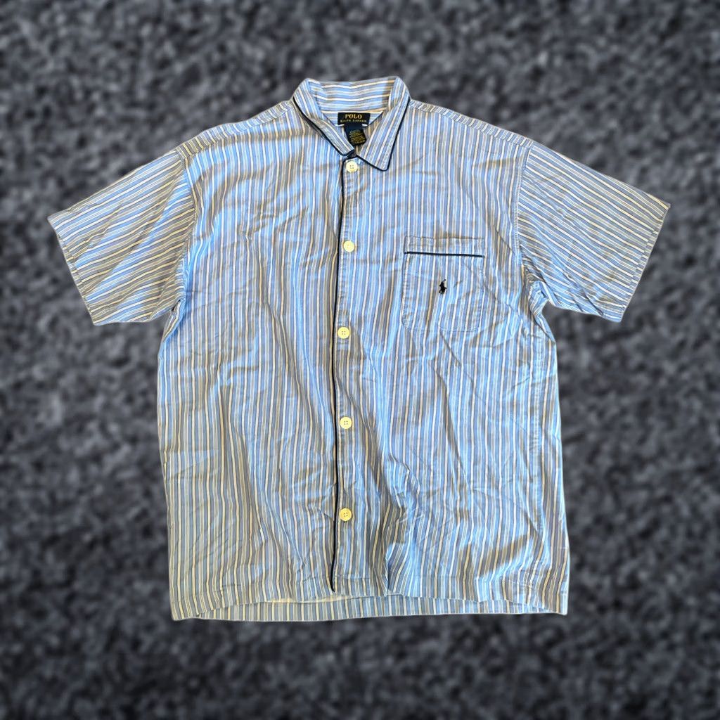 Polo Ralph Lauren Polo Ralph Lauren Mens Large Sleepshirt Plaid Blue White Casual Pajama Top Size US L / EU 52-54 / 3 - 1 Thumbnail
