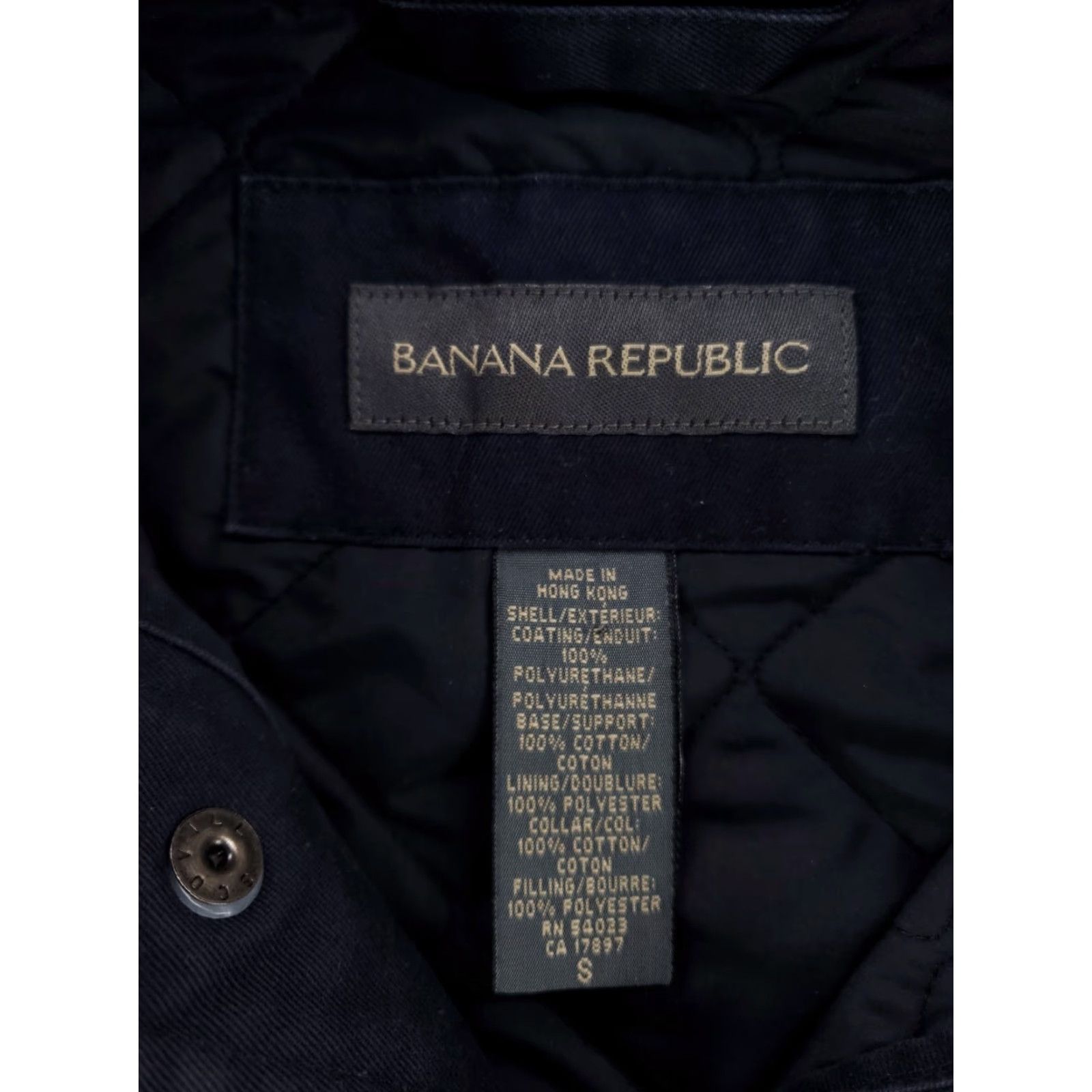 Banana Republic Banana Republic Quilted Full Zip Vest Jacket Corduroy Collar Black Mens S Size US S / EU 44-46 / 1 - 2 Thumbnail