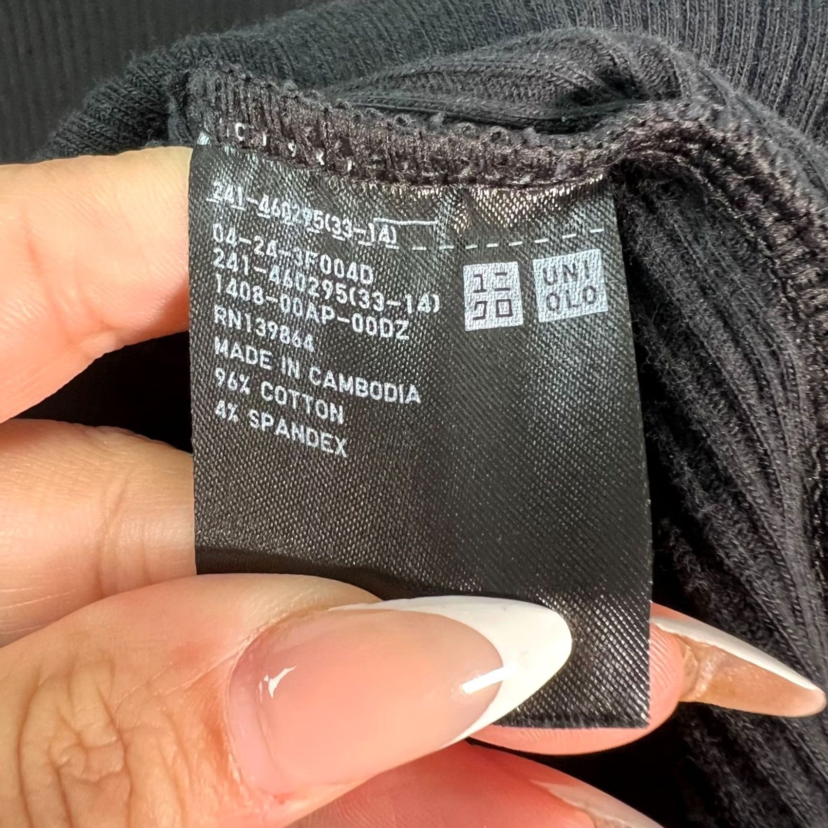 Uniqlo Uniqlo Womens XS Black Ribbed Long Sleeve Mock Neck Top T-Shirt Knit Cotton Spandex Regular Crew Neck Casual All Season Womens XS Black Uniqlo Shirt Size XS / US 0-2 / IT 36-38 - 4 Thumbnail