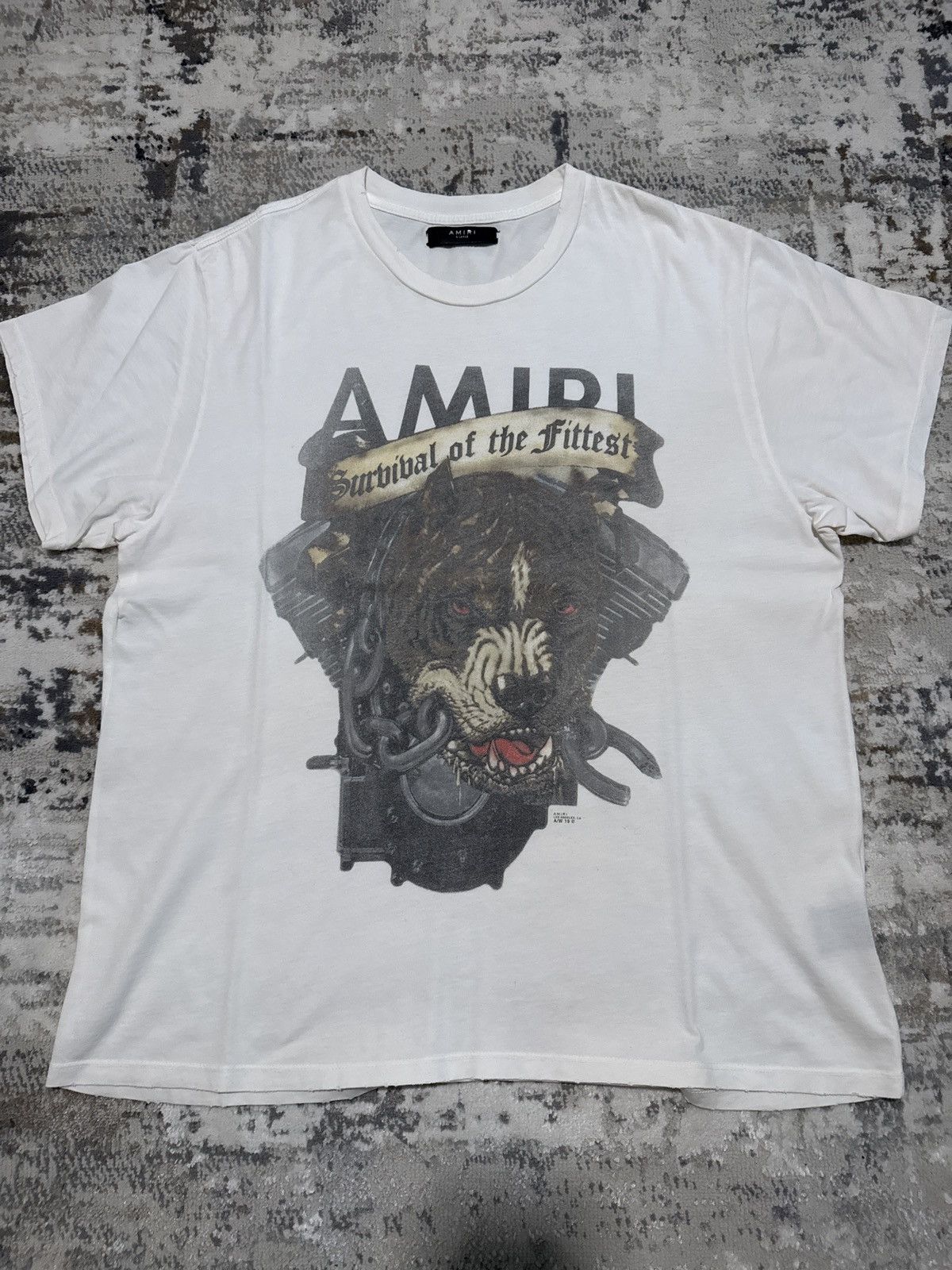 Amiri Amiri Dog T-shirt Survival Of The Fittest Size US XL / EU 56 / 4 - 1 Thumbnail